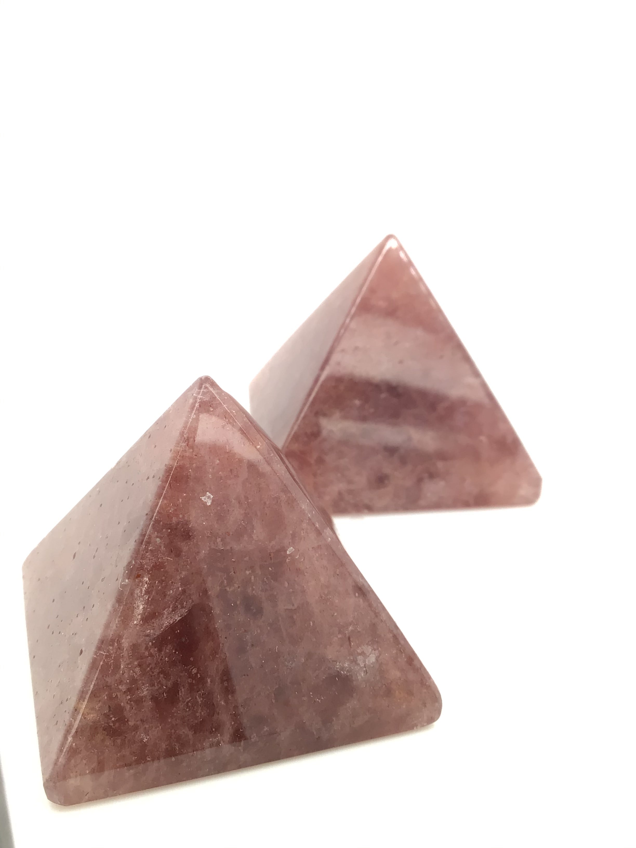 Strawberry Quartz Gemstone Pyramid