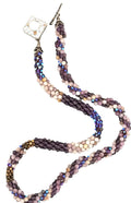 Amethyst Flower Agate Swarovski Necklace | Hidden Jewel Boston