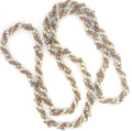 Continuous Loop Handmade Crocheted Necklace, Brown, Green