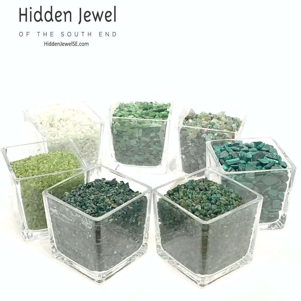 Gemstone crystal chip glass bottle, Stone Bottle Set ,meditation, gift