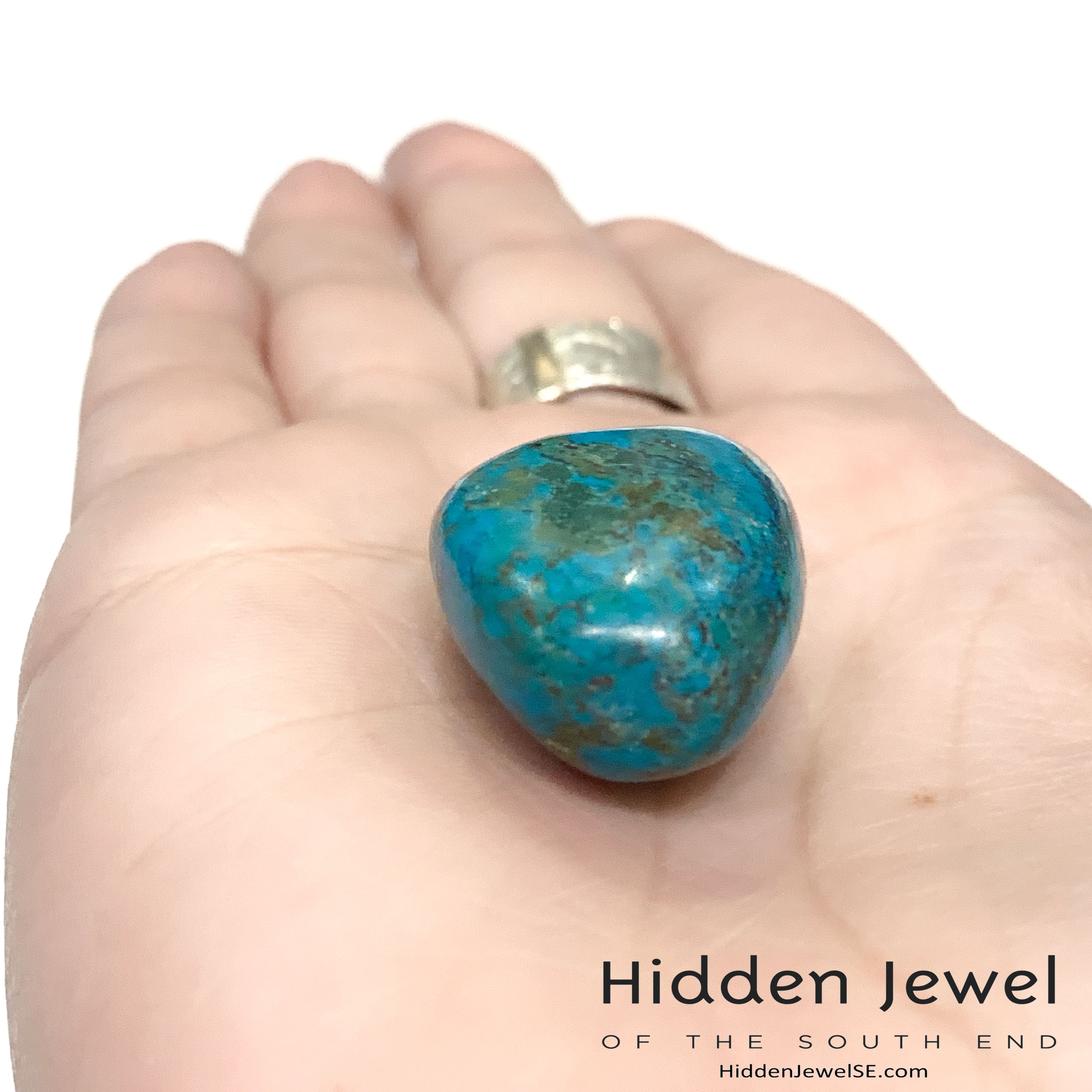Chrysocolla tumbled gemstone