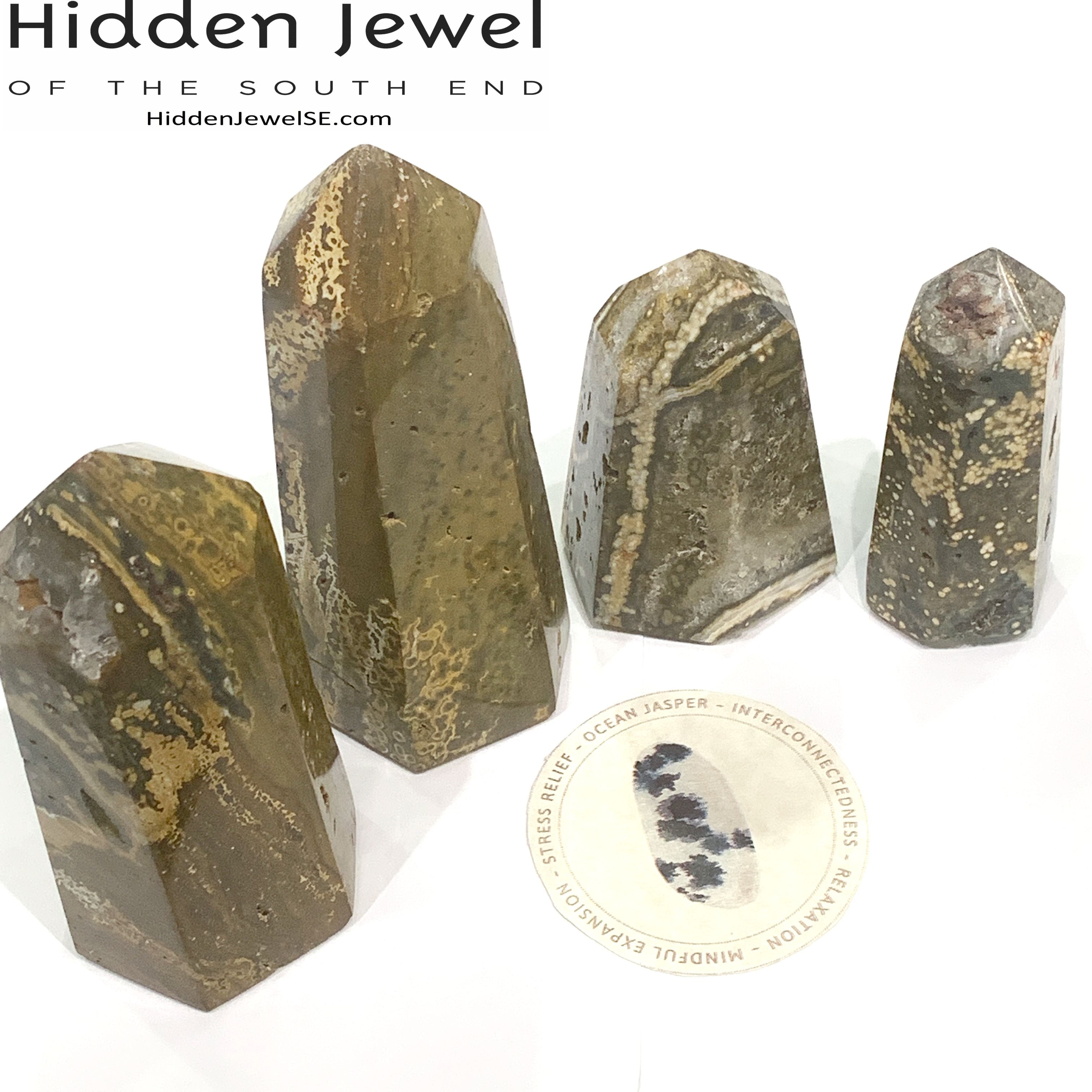Ocean Jasper Gemstone Tower