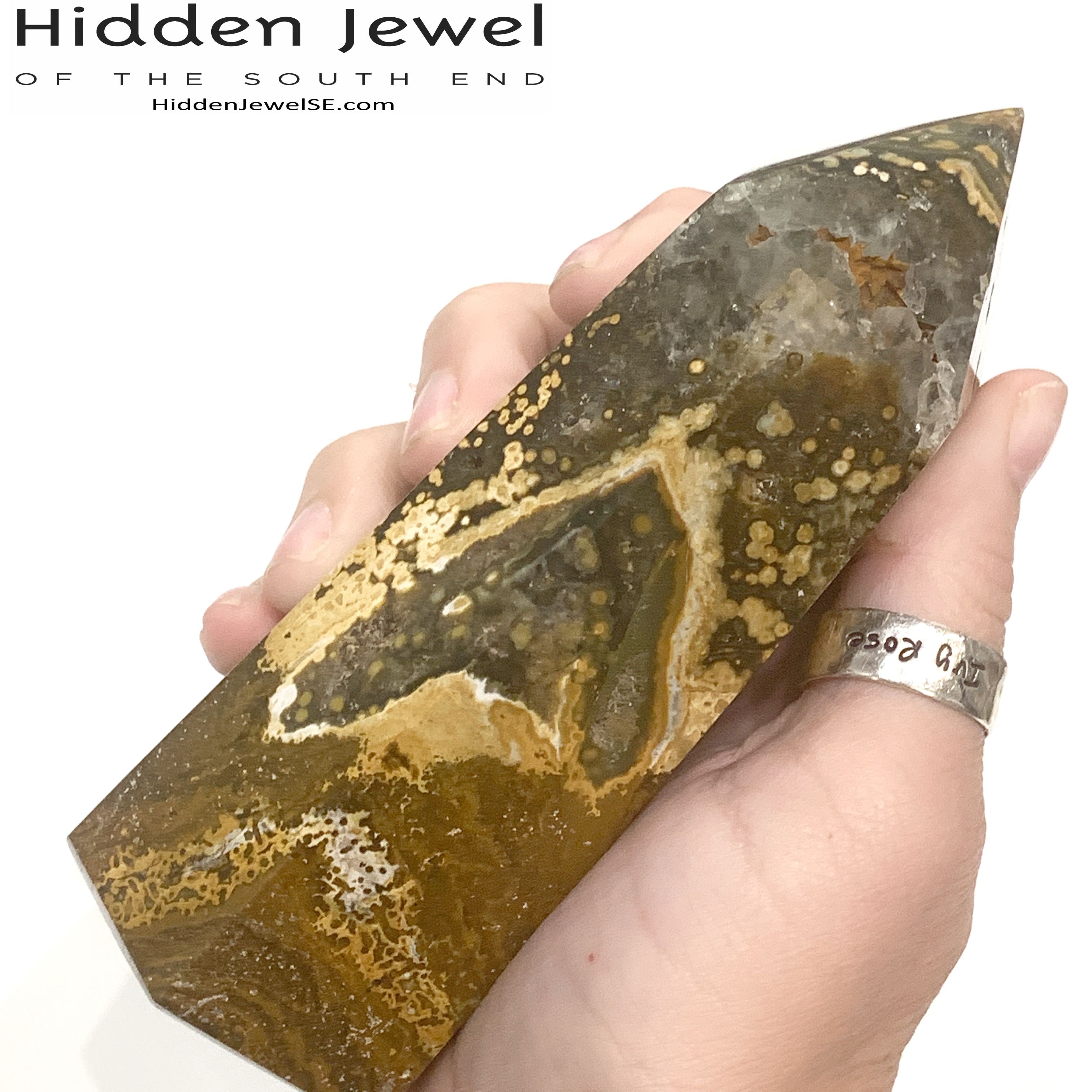 Ocean Jasper Gemstone Tower