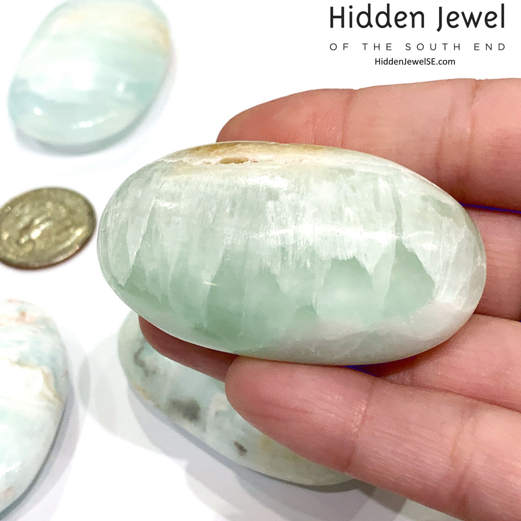 Caribbean Blue Calcite Palm Stone