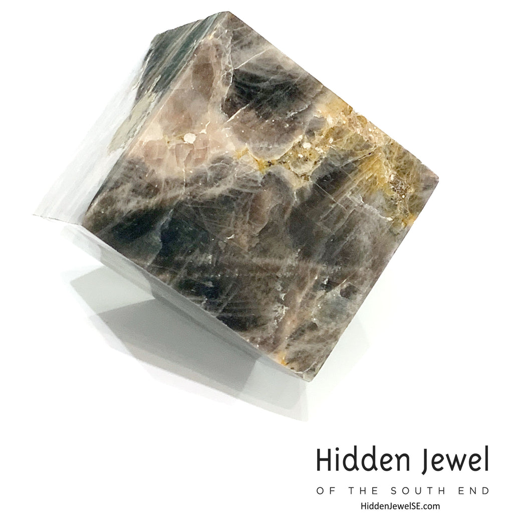 Black Moonstone Gemstone Cubes
