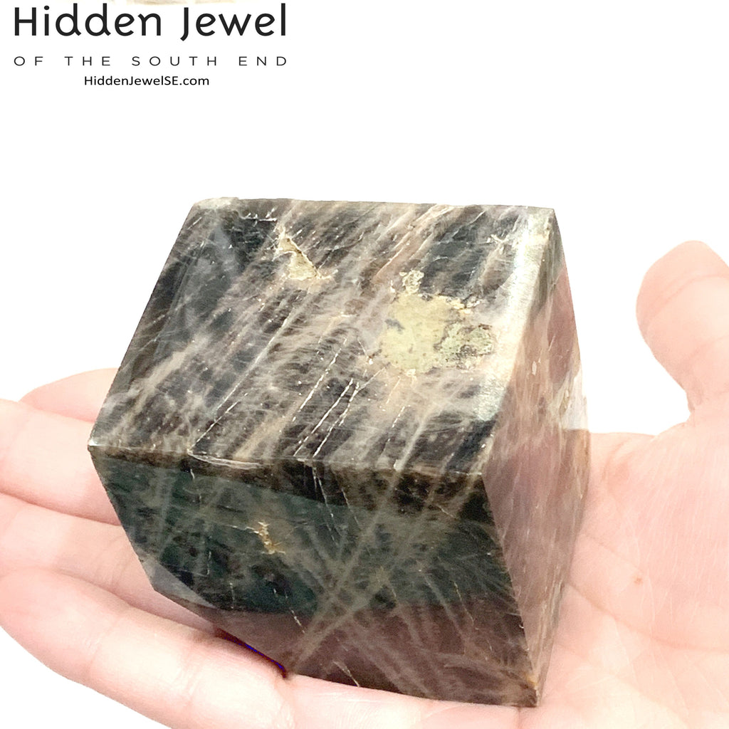 Black Moonstone Gemstone Cubes