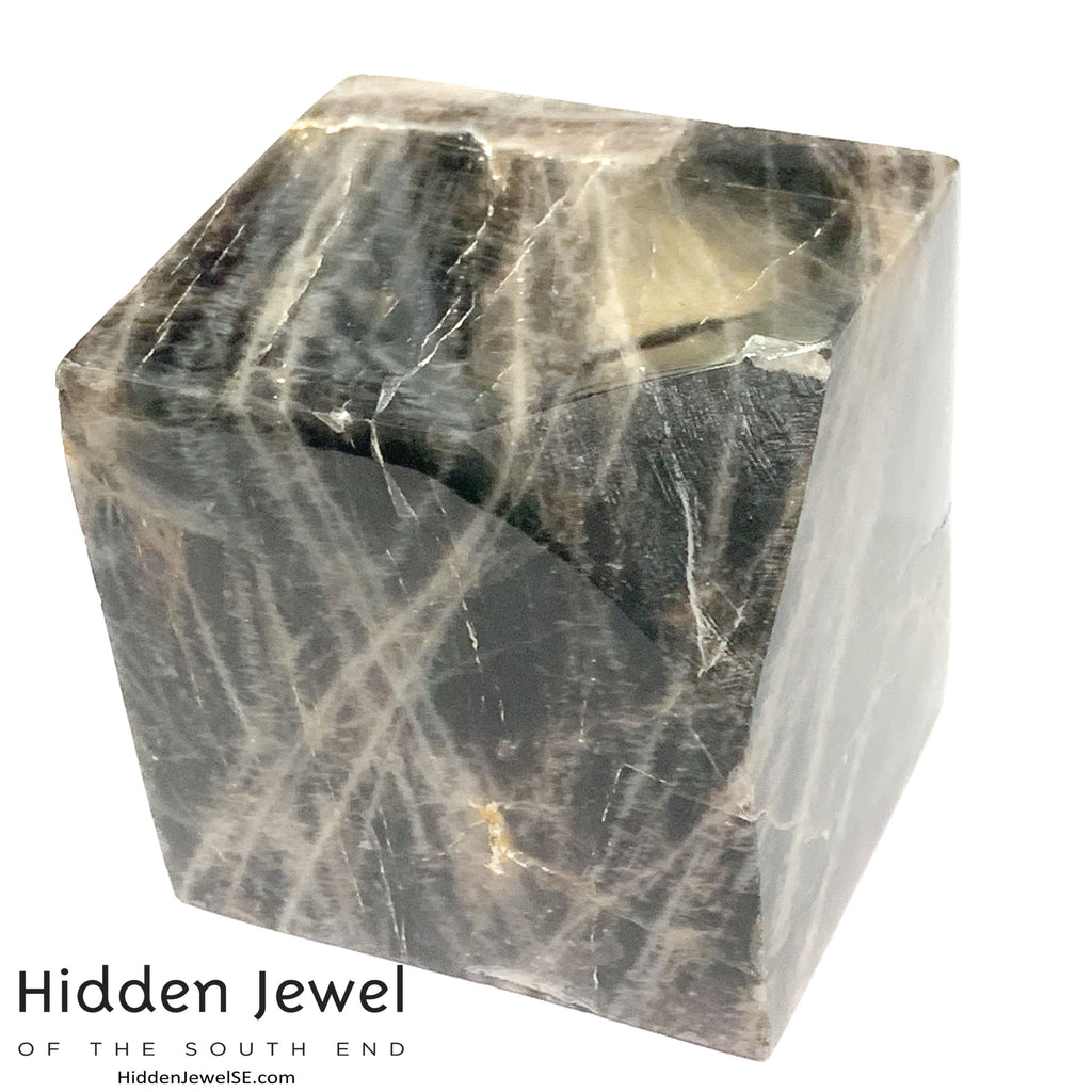 Black Moonstone Gemstone Cubes