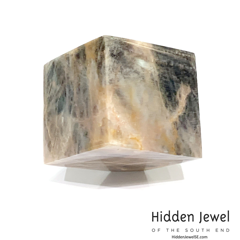Black Moonstone Gemstone Cubes