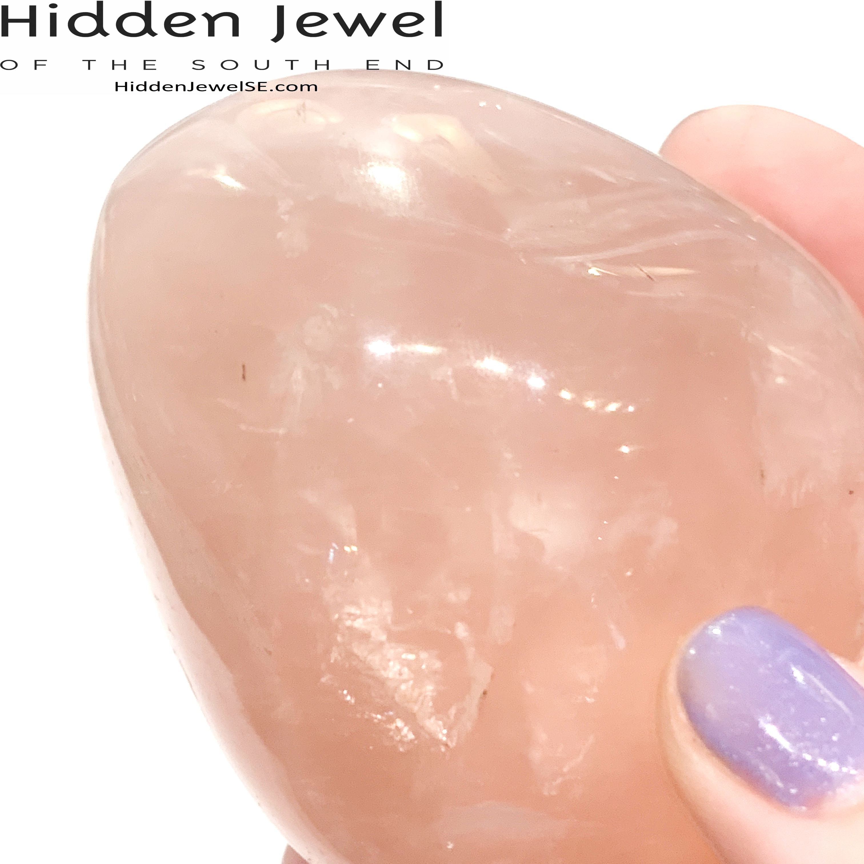 Rose Quartz  Palm Gemstone