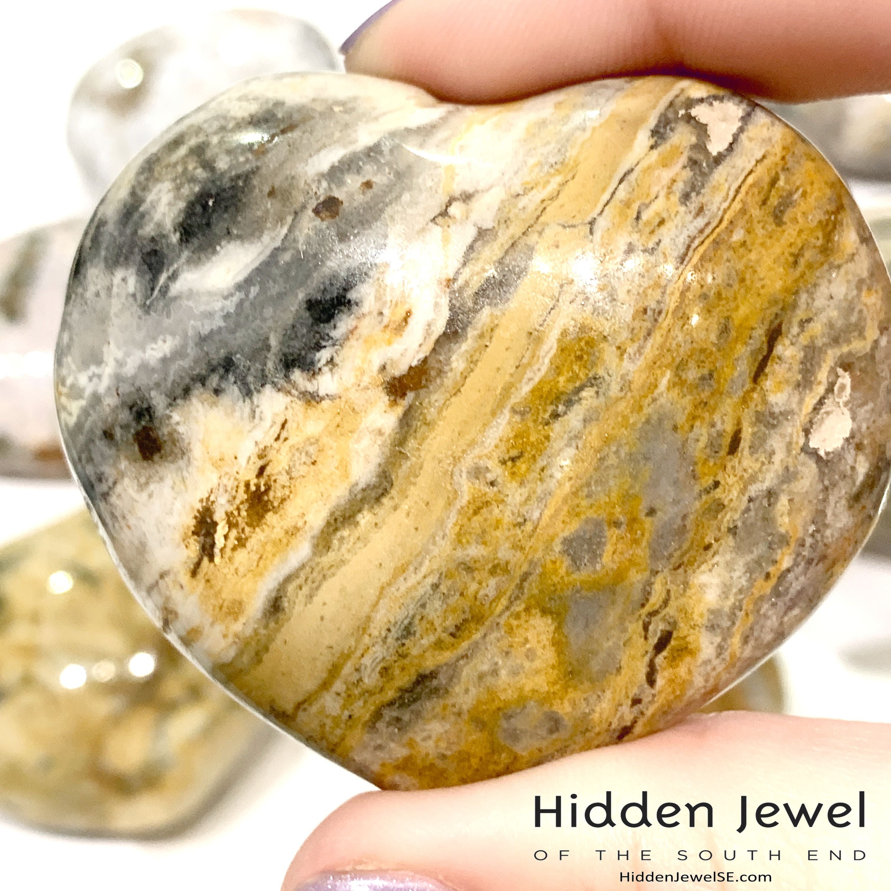 Ocean Jasper Gemstone hearts