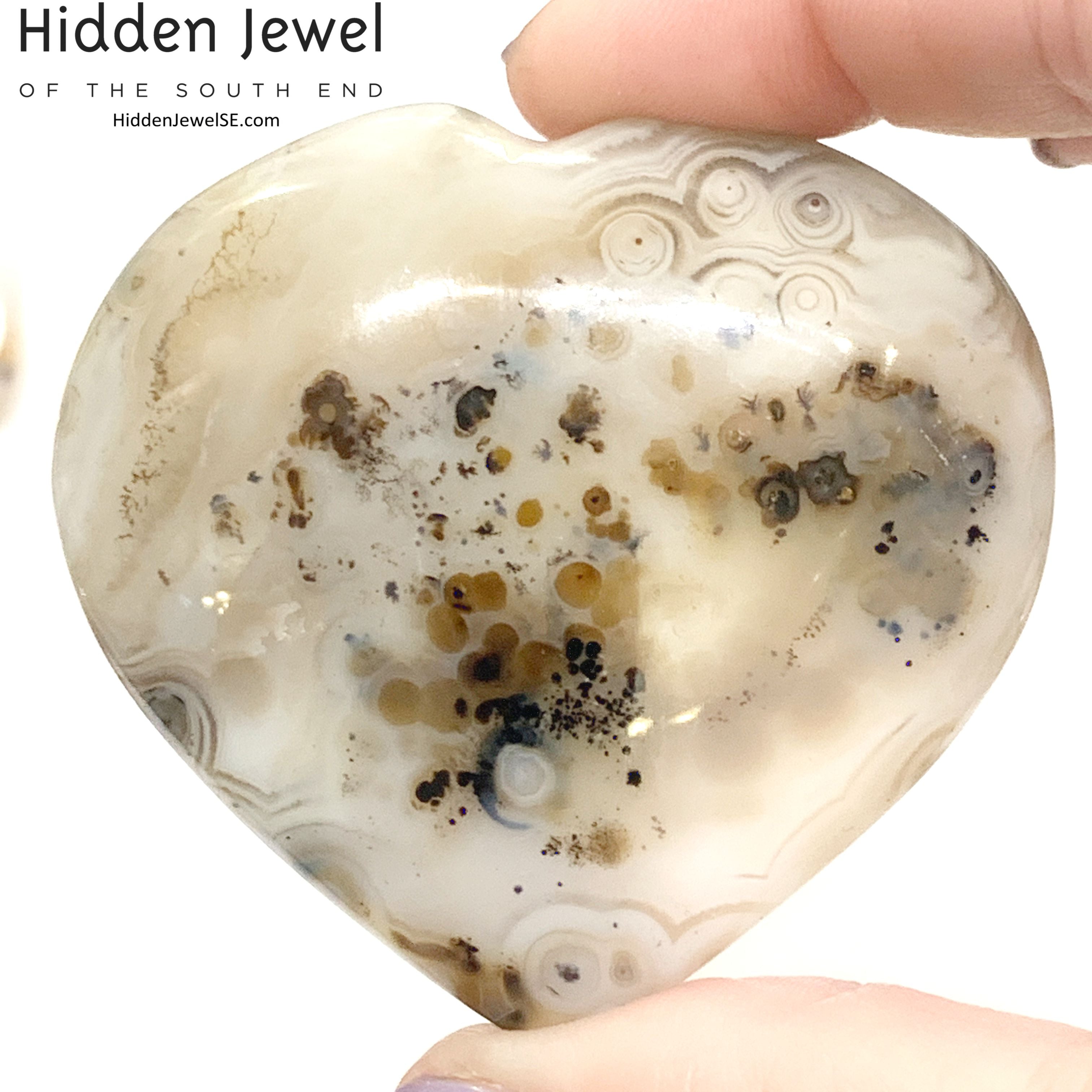 Agate Madagascar Gemstone Hearts, gemstone carvings