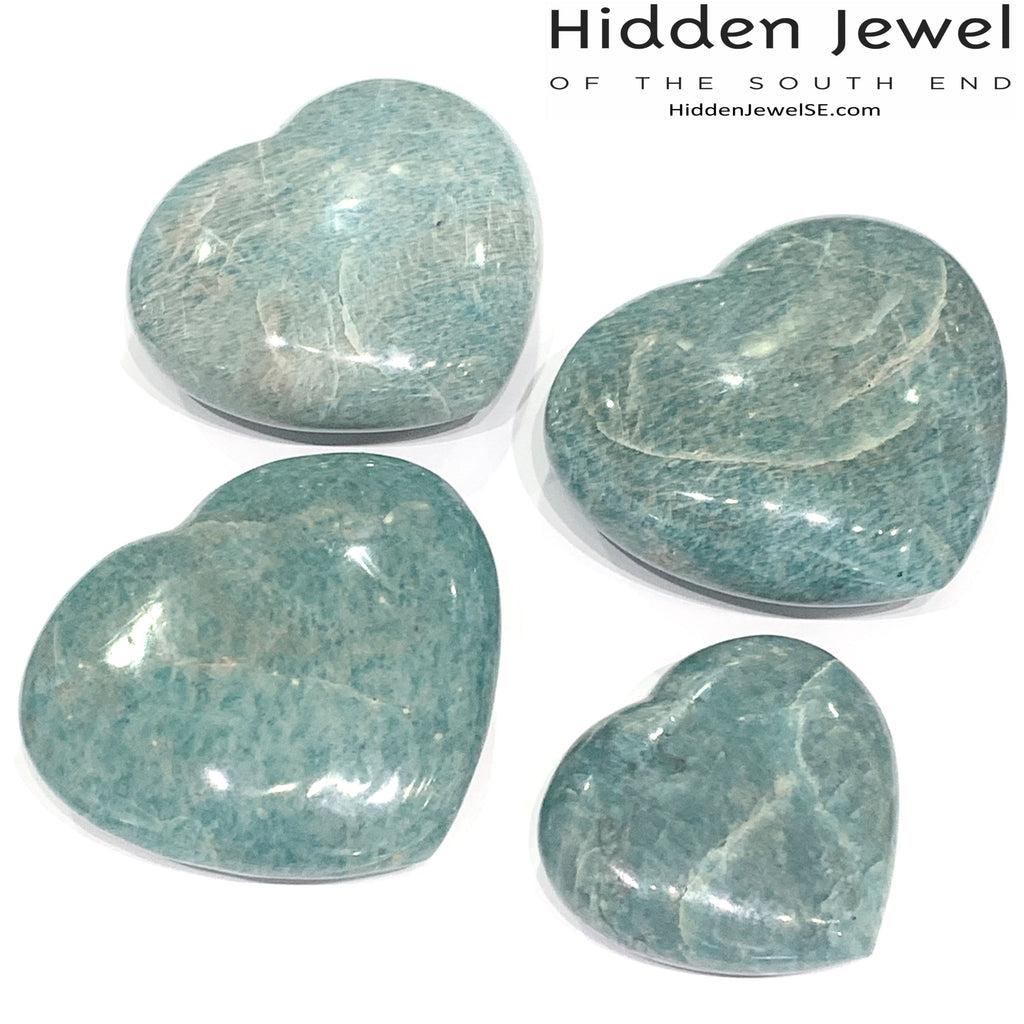Amazonite gemstones hearts