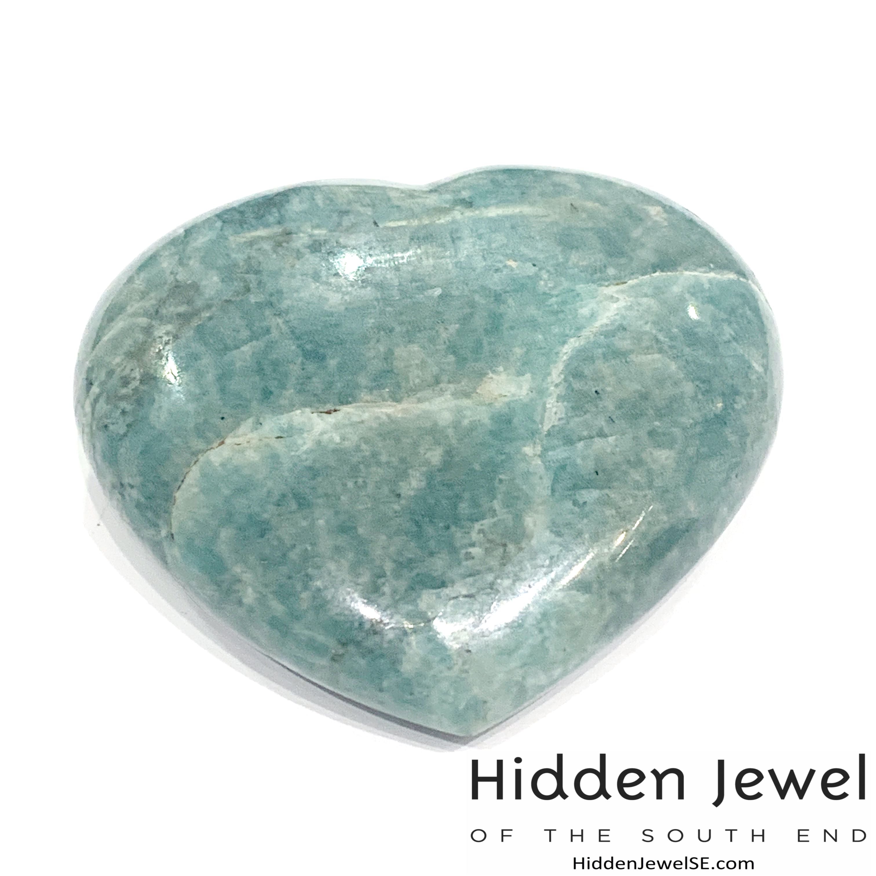 Amazonite gemstones hearts