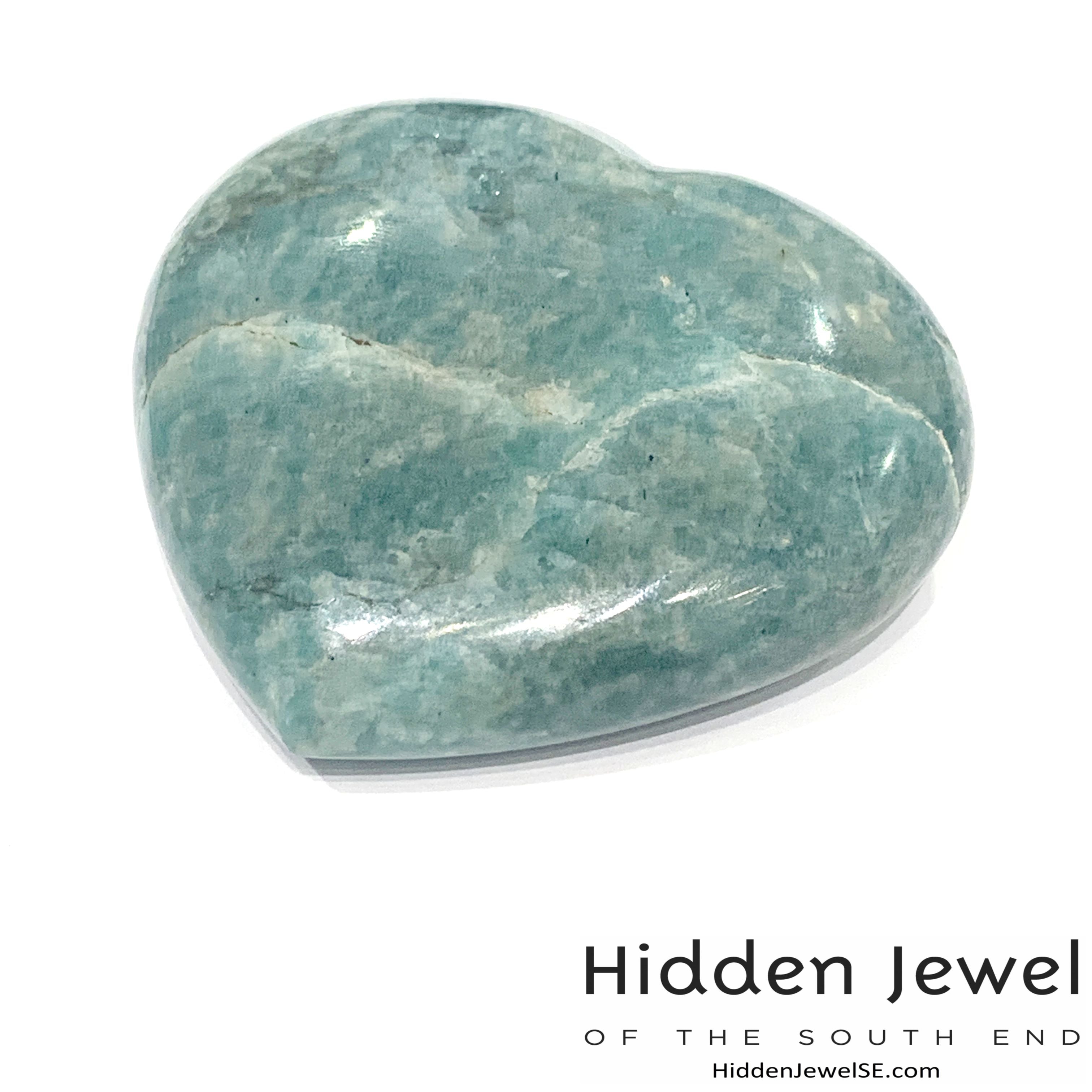 Amazonite gemstones hearts