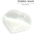 Selenite heart shaped gemstone
