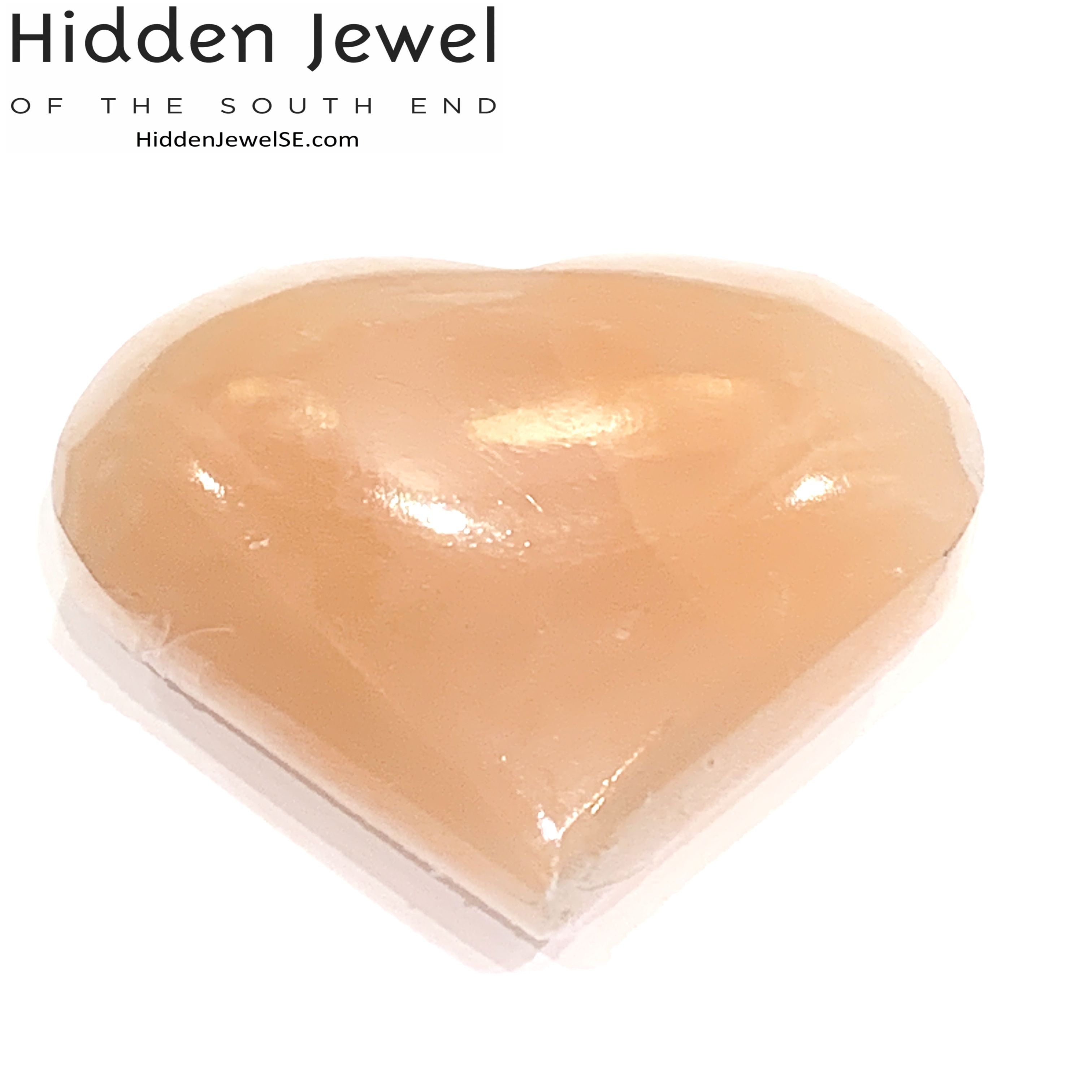 Selenite heart shaped gemstone