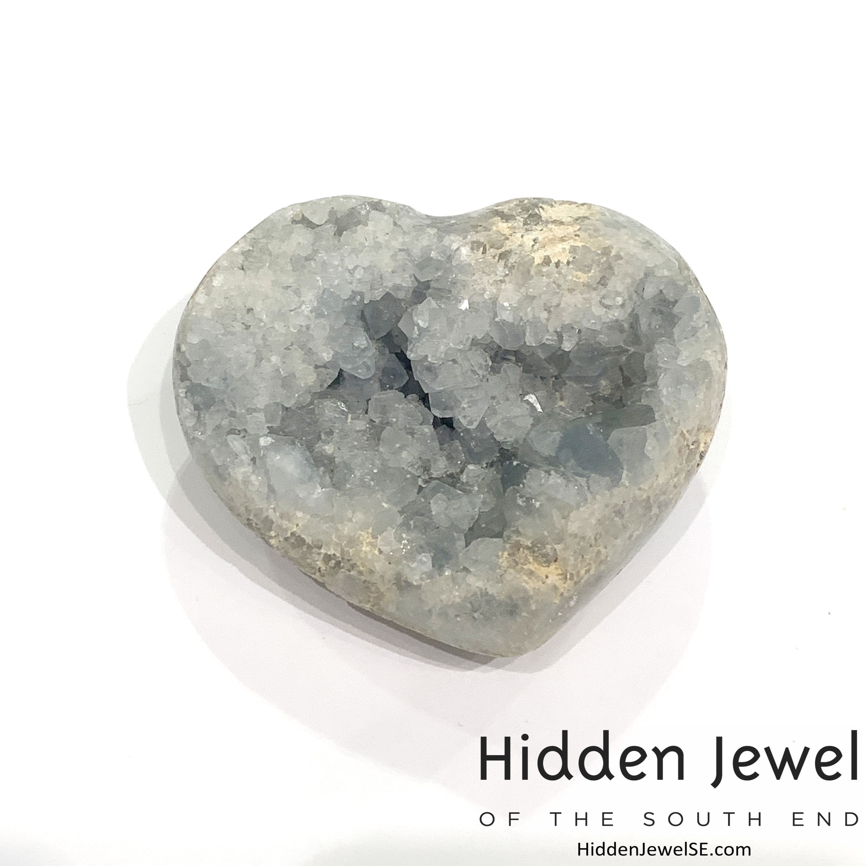 Celestite Gemstone hearts