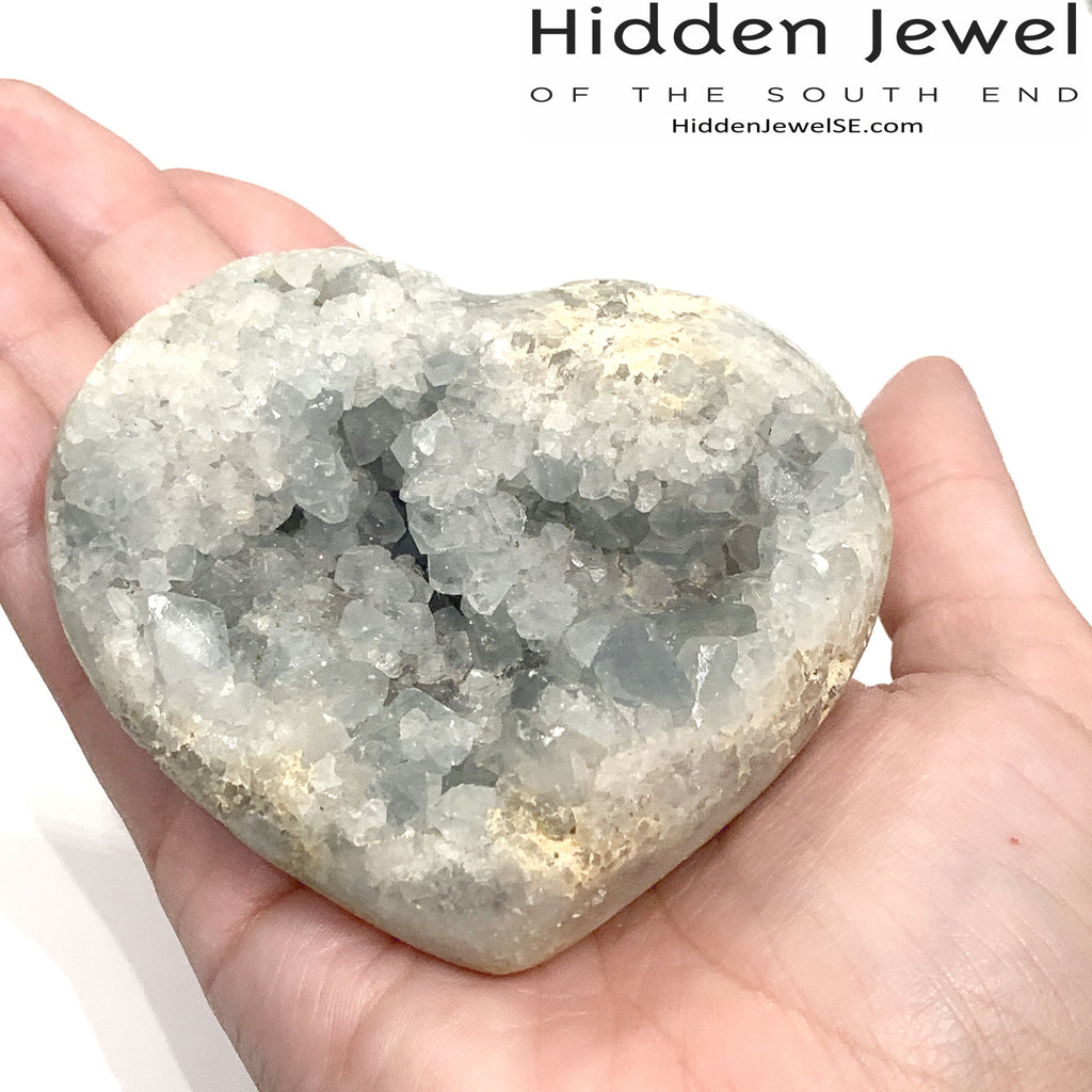 Celestite Gemstone hearts