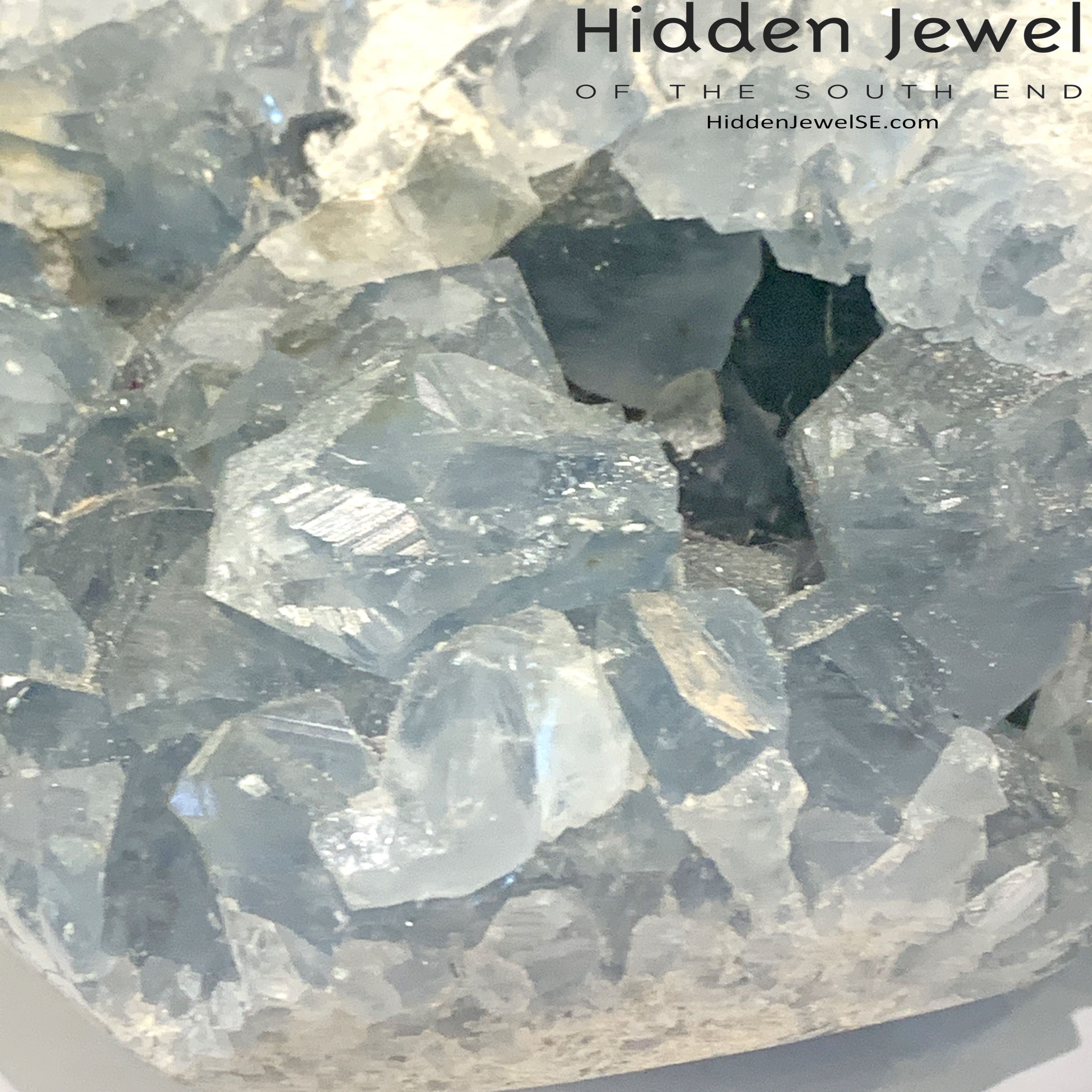 Celestite Gemstone hearts