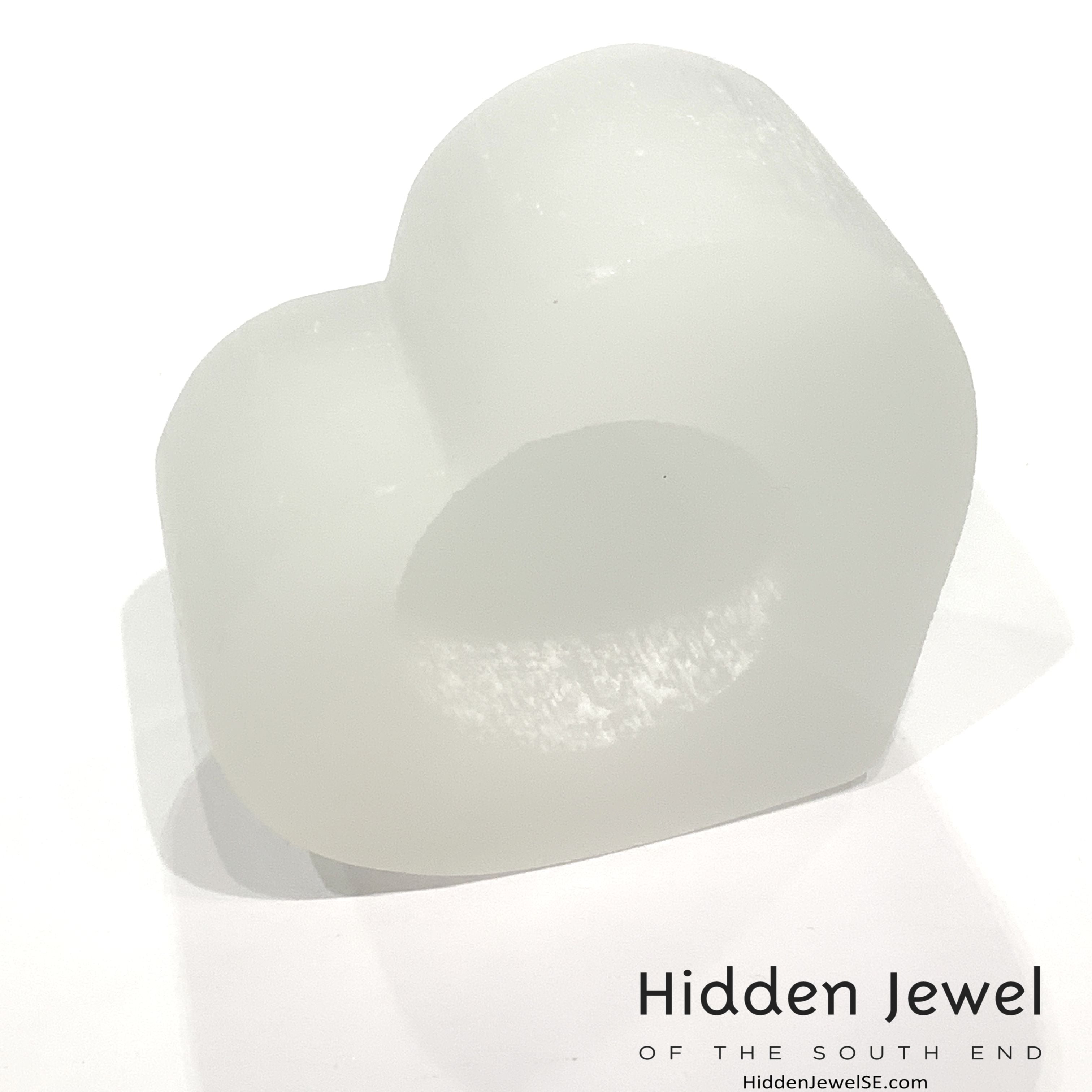Selenite candle holder gemstone