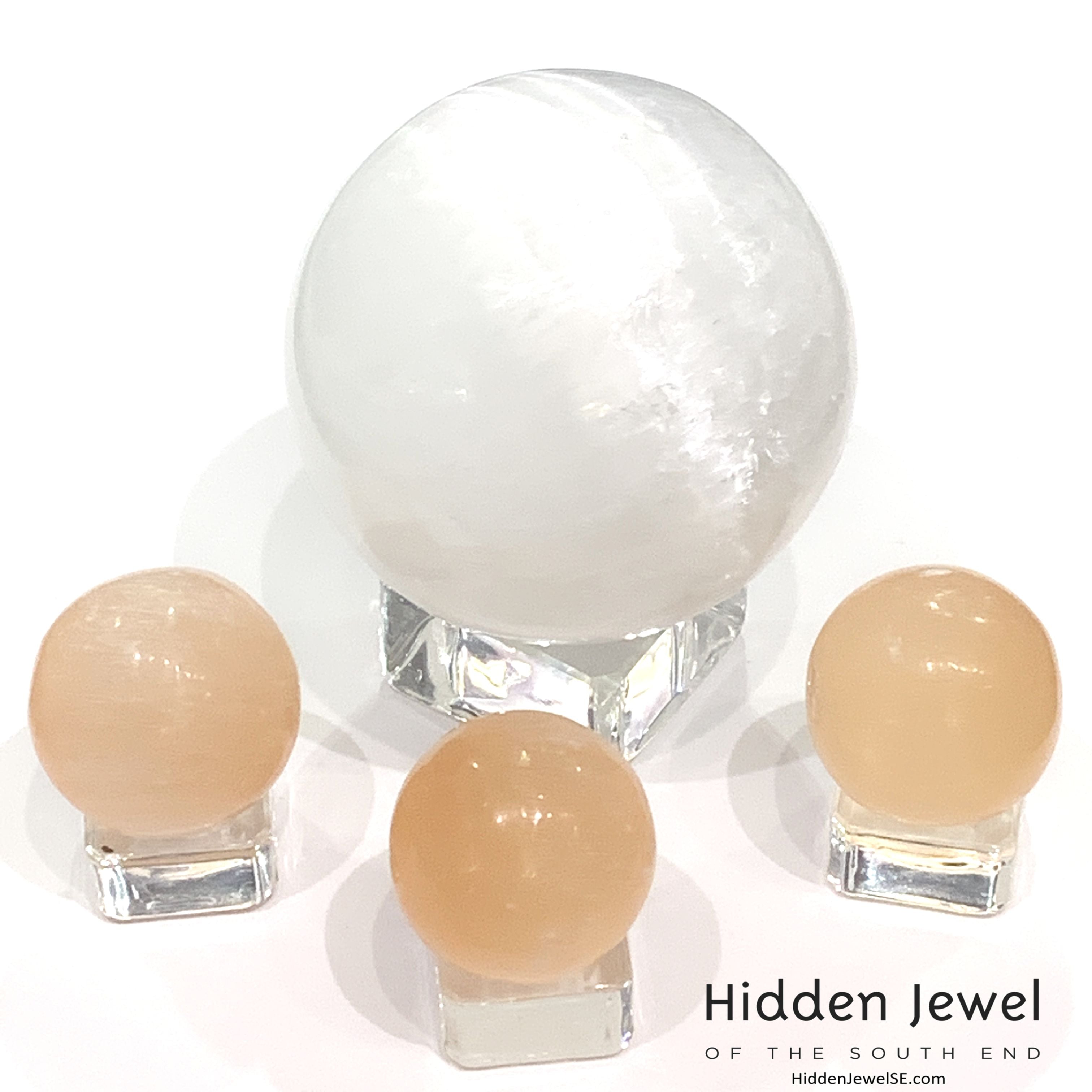 Selenite Gemstone spheres