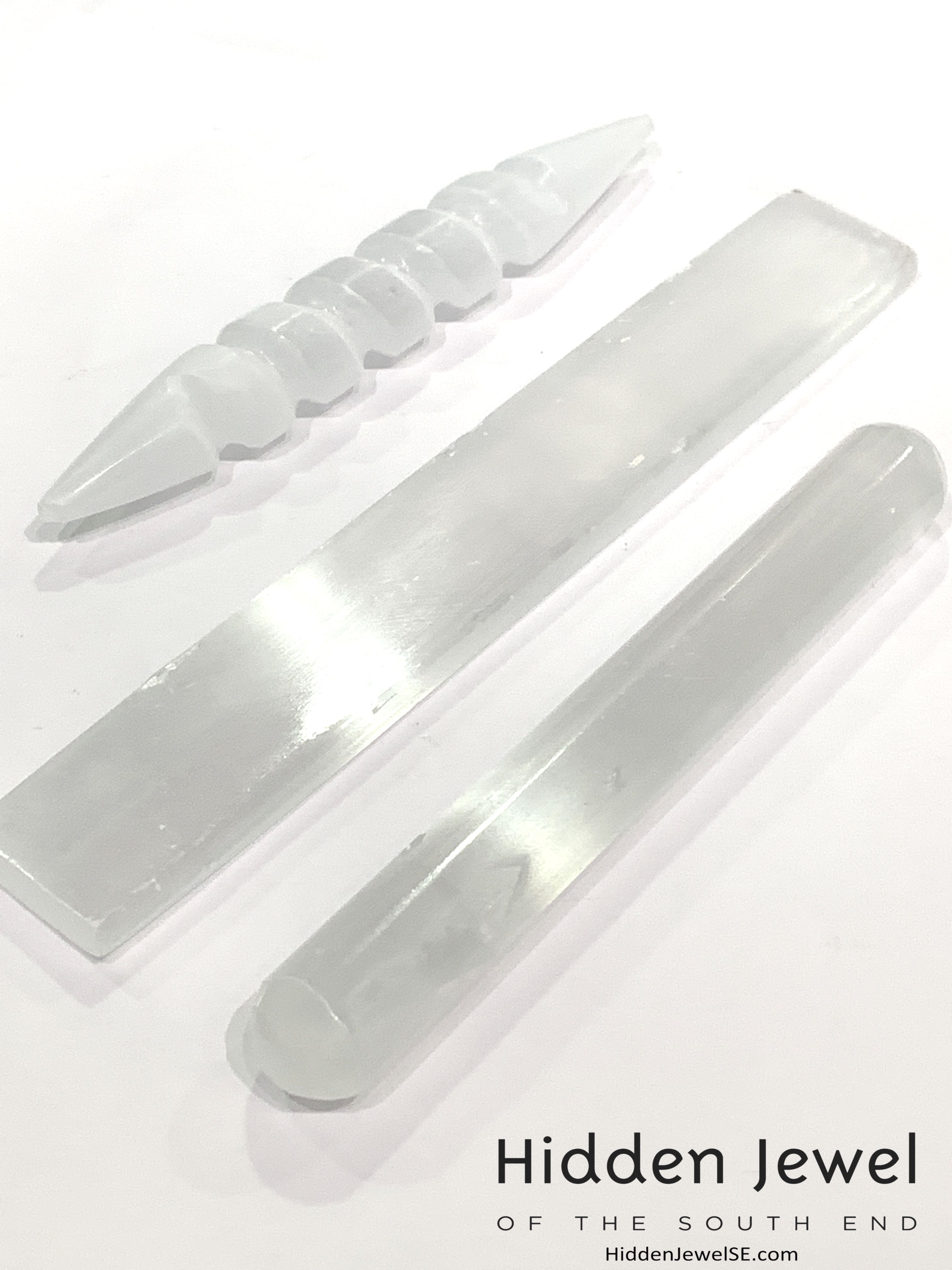 Selenite Gemstone wands