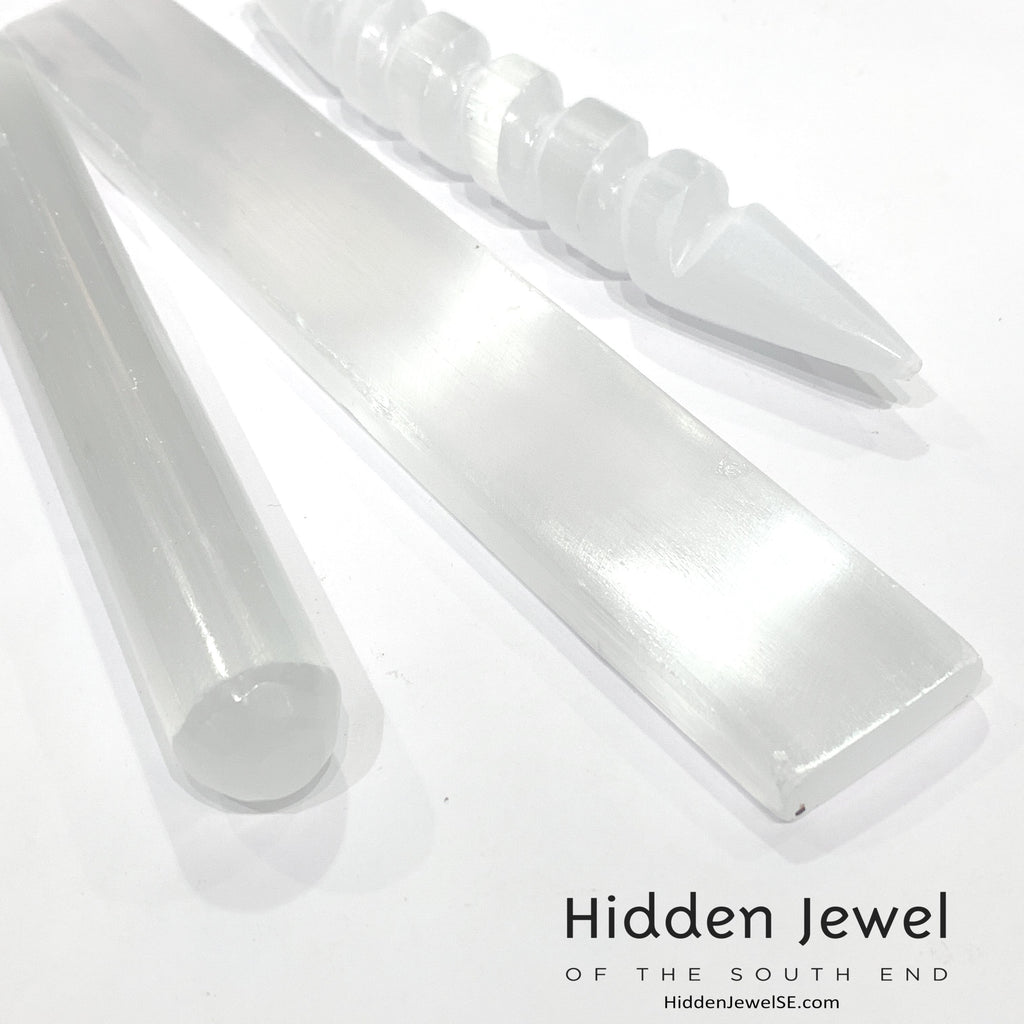 Selenite Gemstone wands