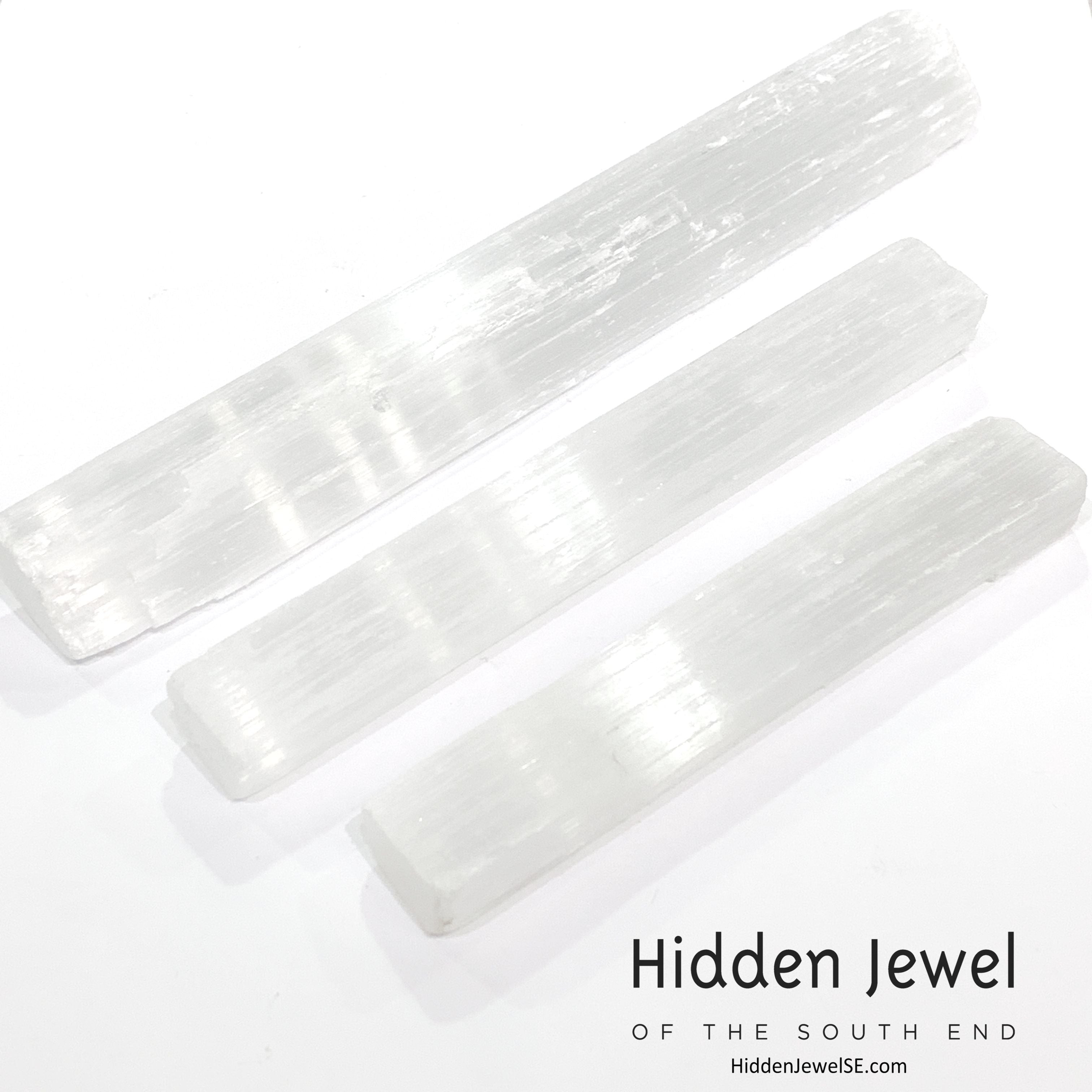 Selenite Raw Gemstone wand / log
