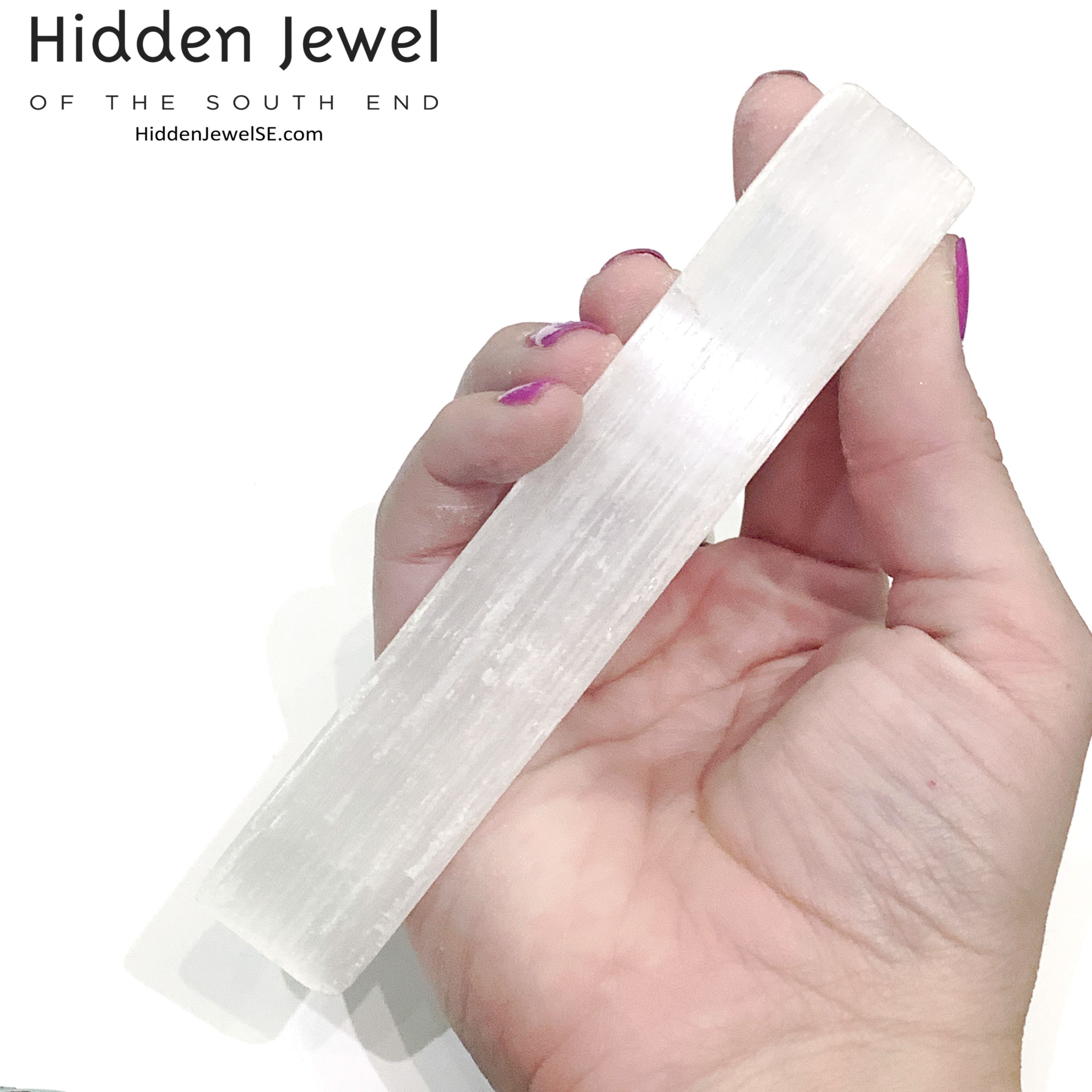 Selenite Raw Gemstone wand / log