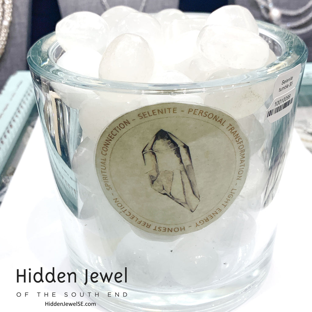 Selenite tumbled gemstone