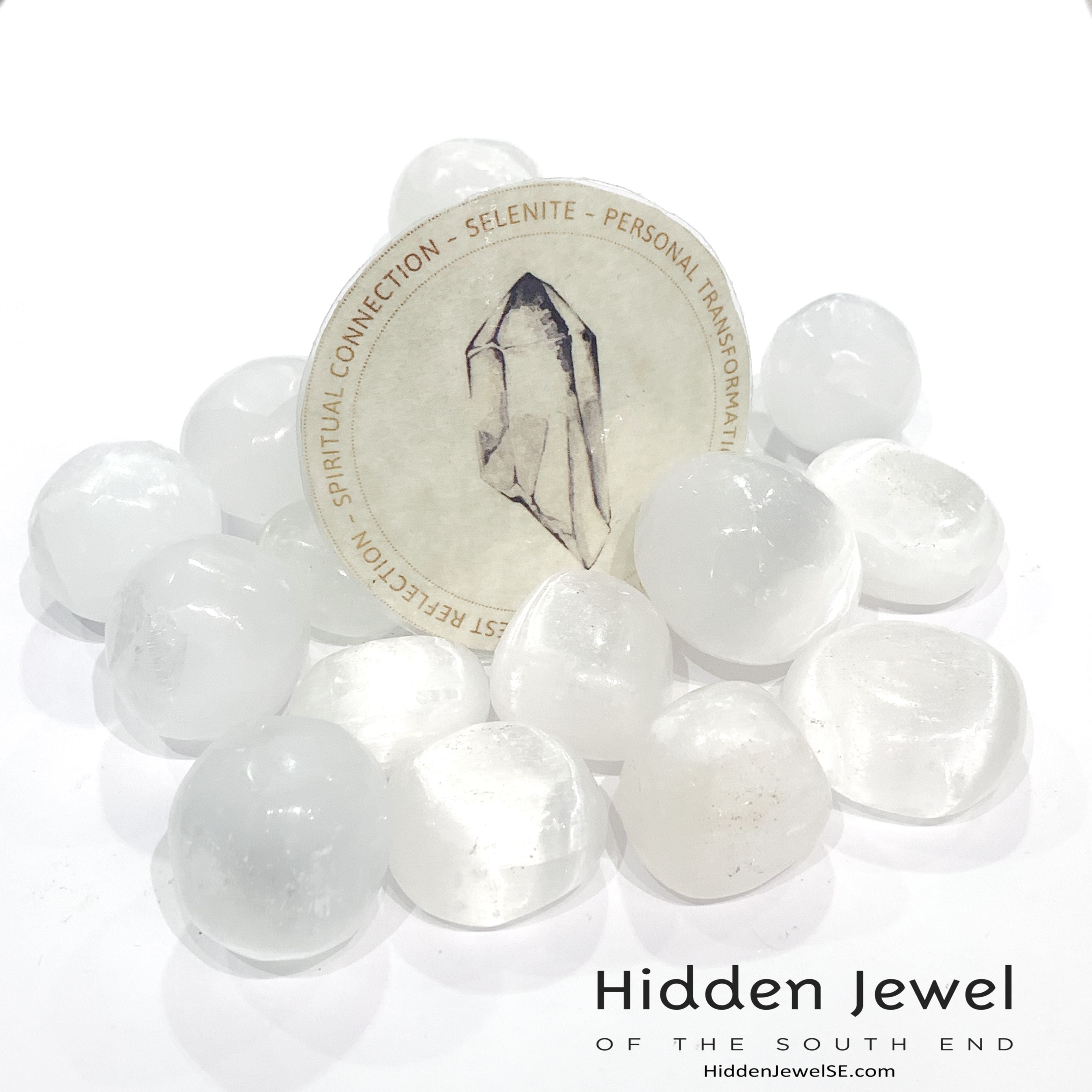 Selenite tumbled gemstone