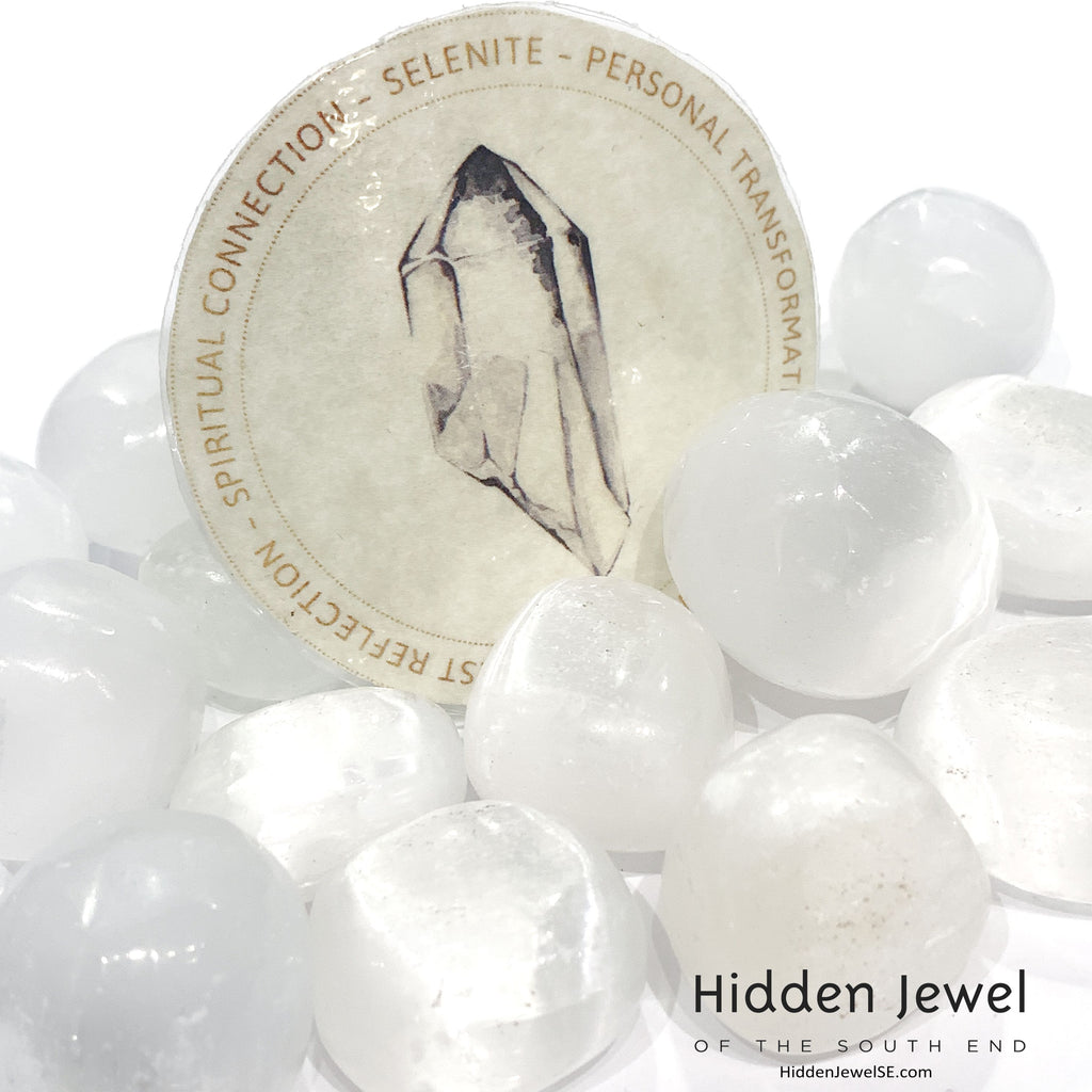 Selenite tumbled gemstone