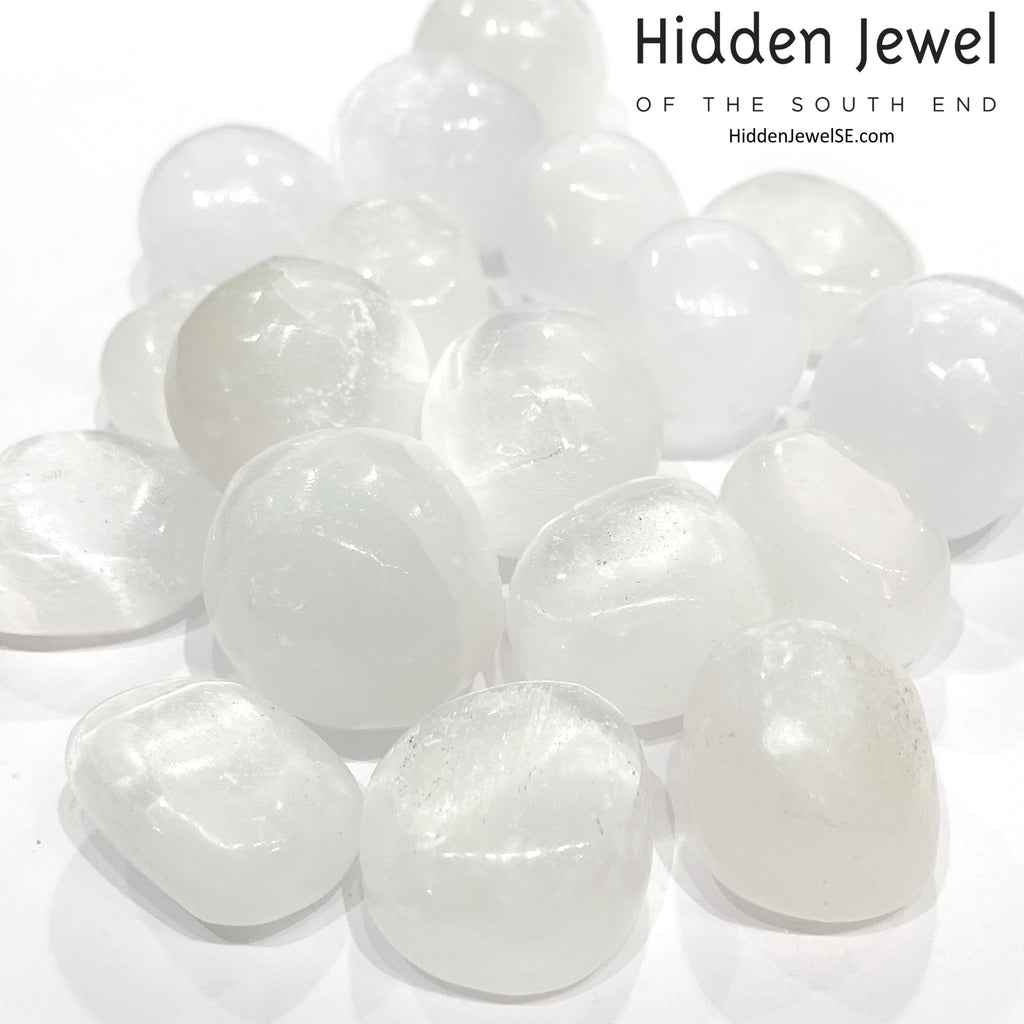 Selenite tumbled gemstone