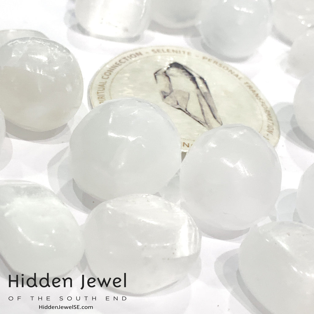 Selenite tumbled gemstone