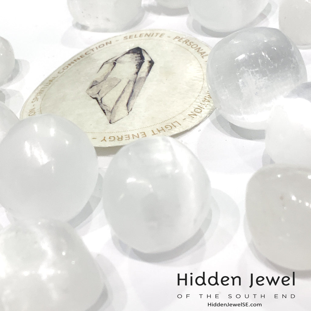 Selenite tumbled gemstone