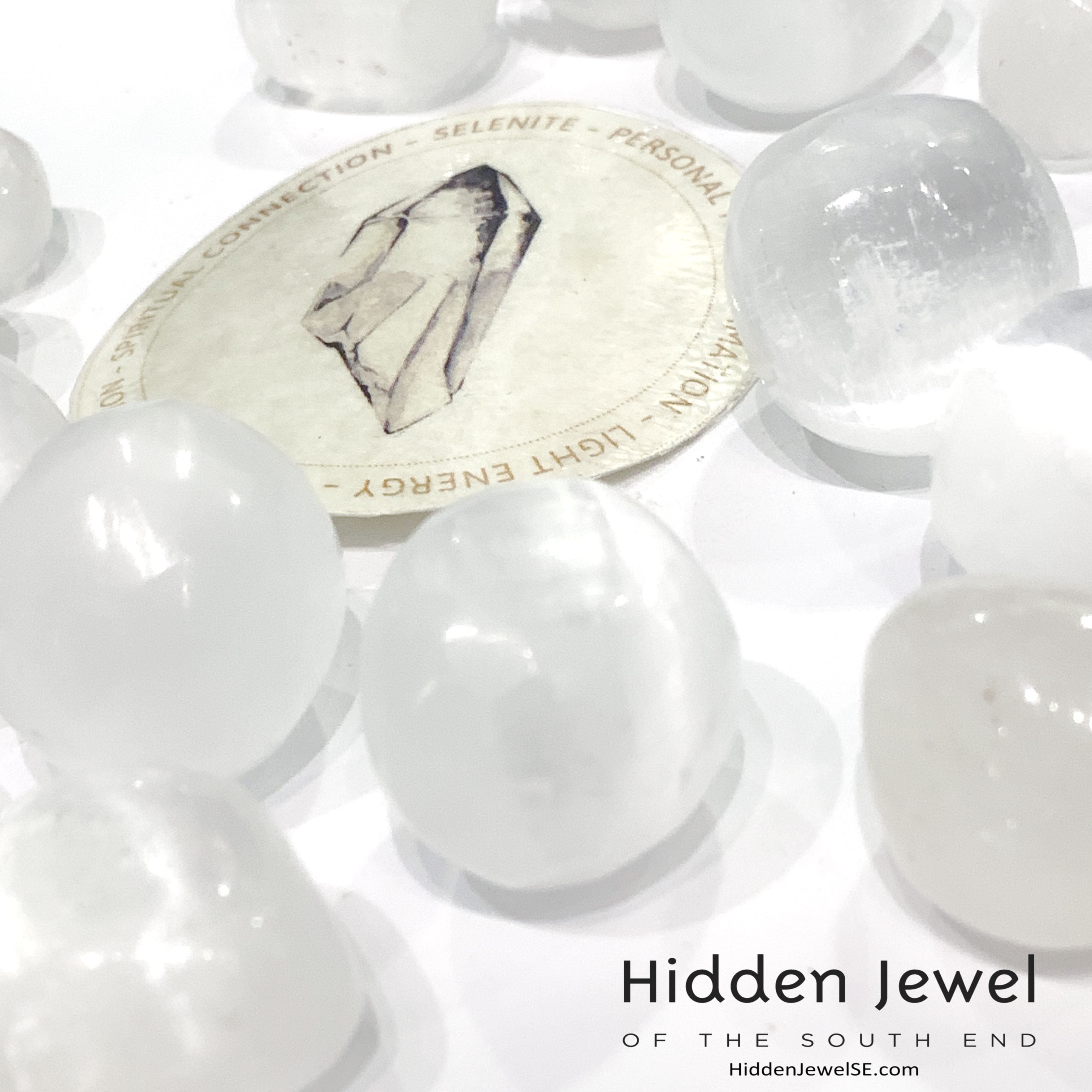 Selenite tumbled gemstone