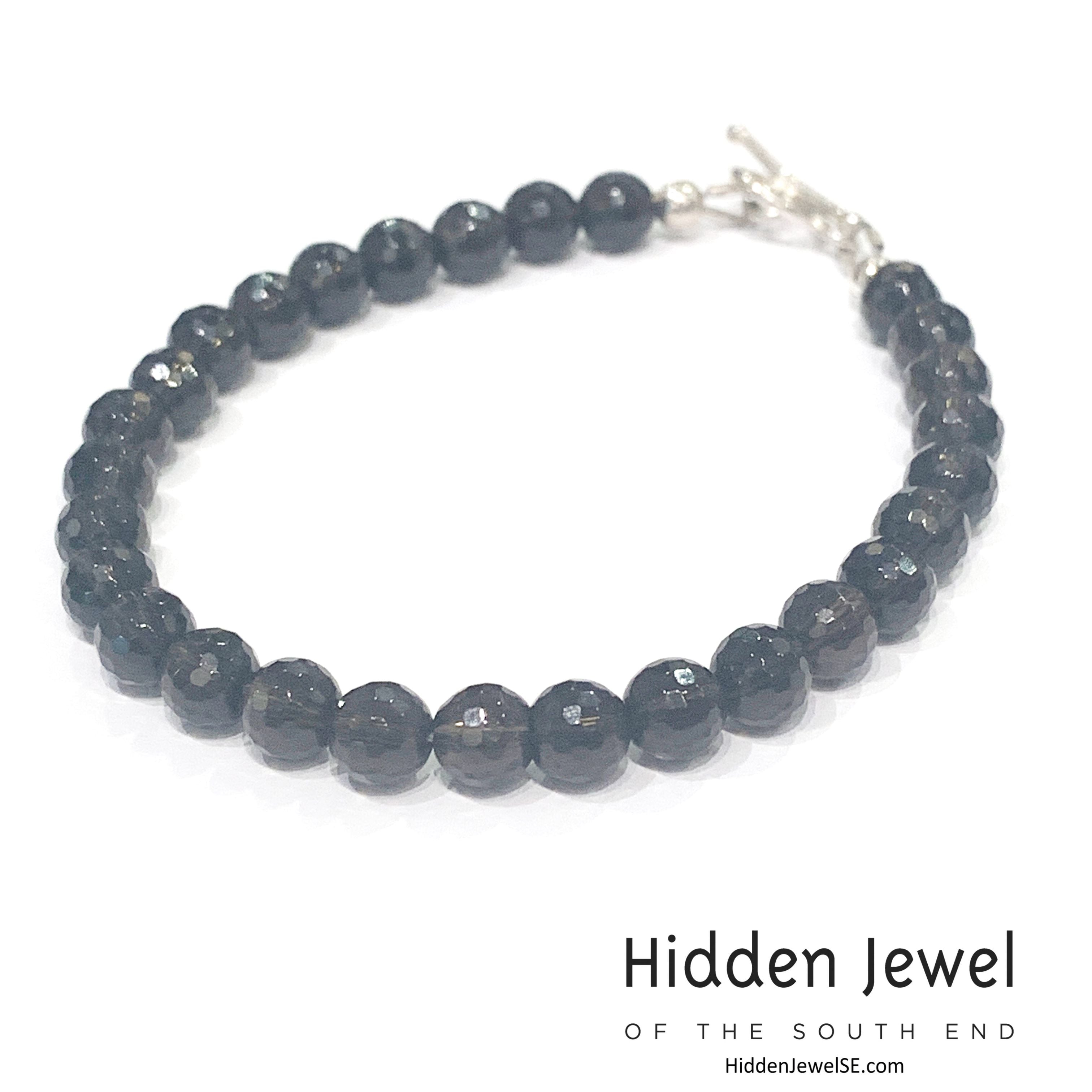 Smokey Quartz Gemstone Beaded Bracelet Collection