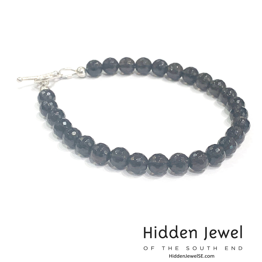 Smokey Quartz Gemstone Beaded Bracelet Collection