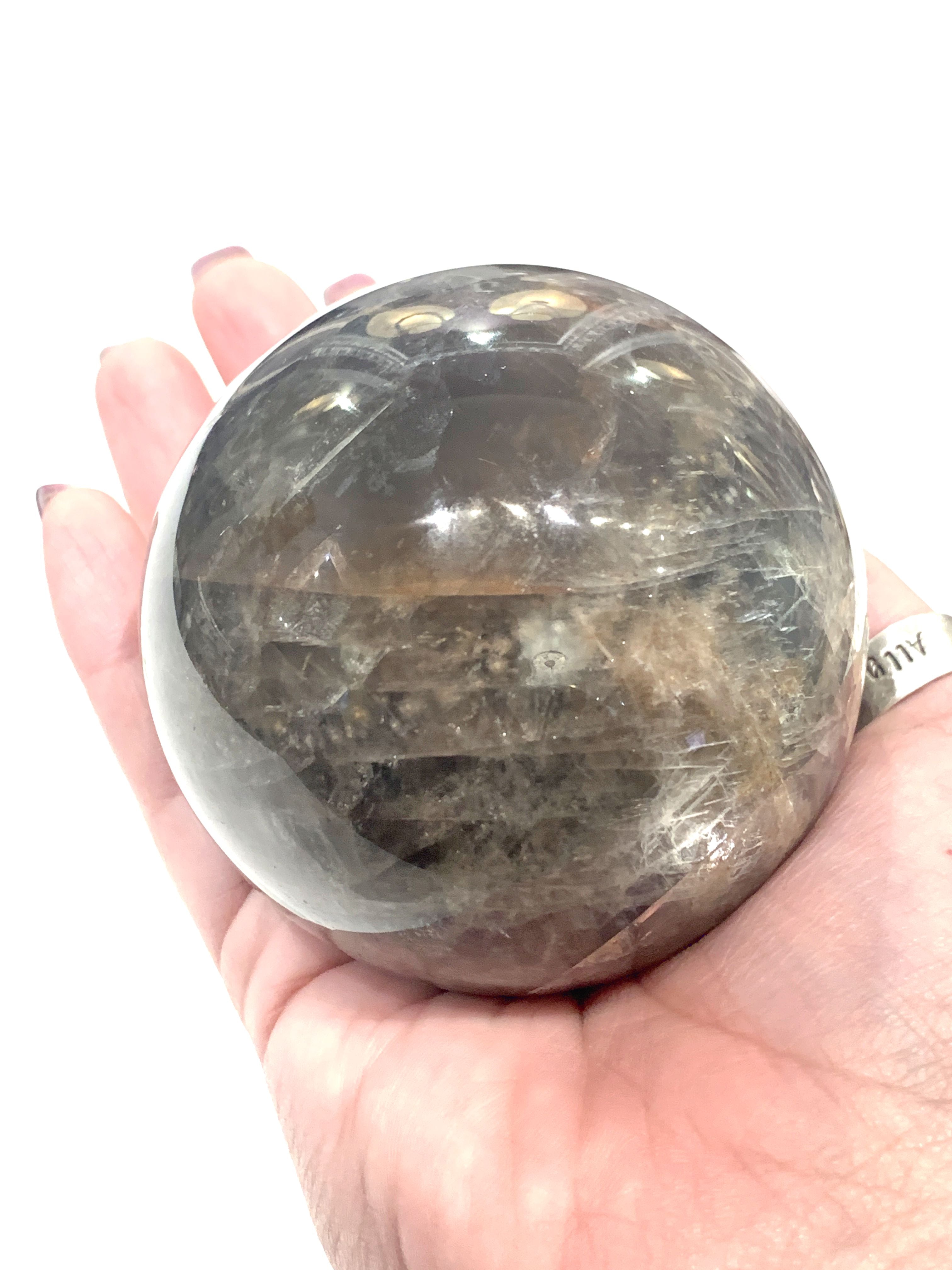 Black Moonstone Gemstone Sphere