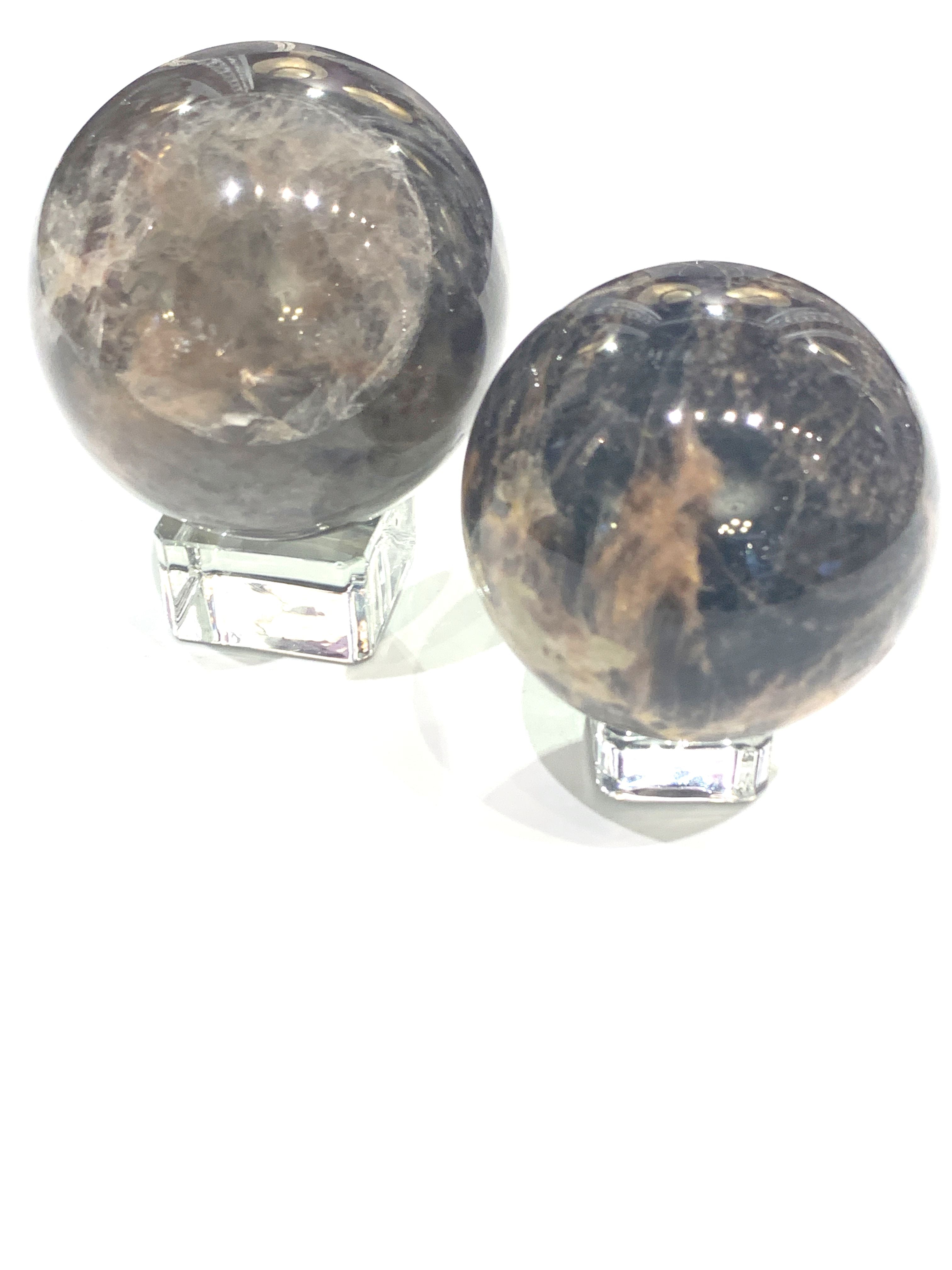Black Moonstone Gemstone Sphere
