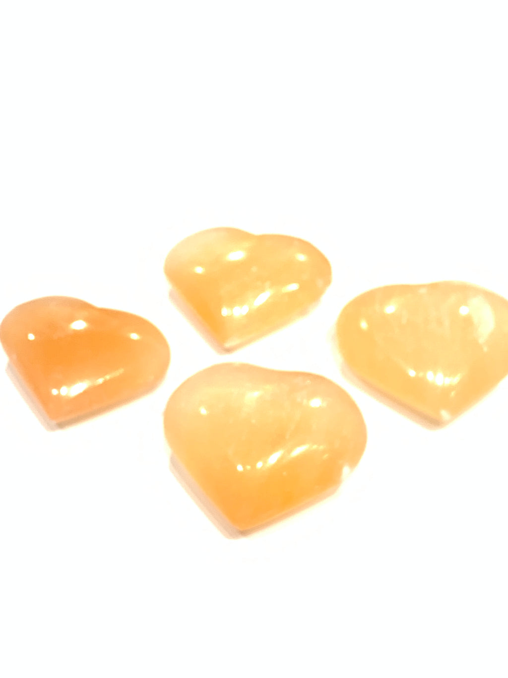 Selenite heart shaped gemstone