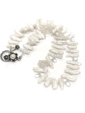 Freshwater Stick Pearl , Rock Crystal drops, & Crystal Necklace
