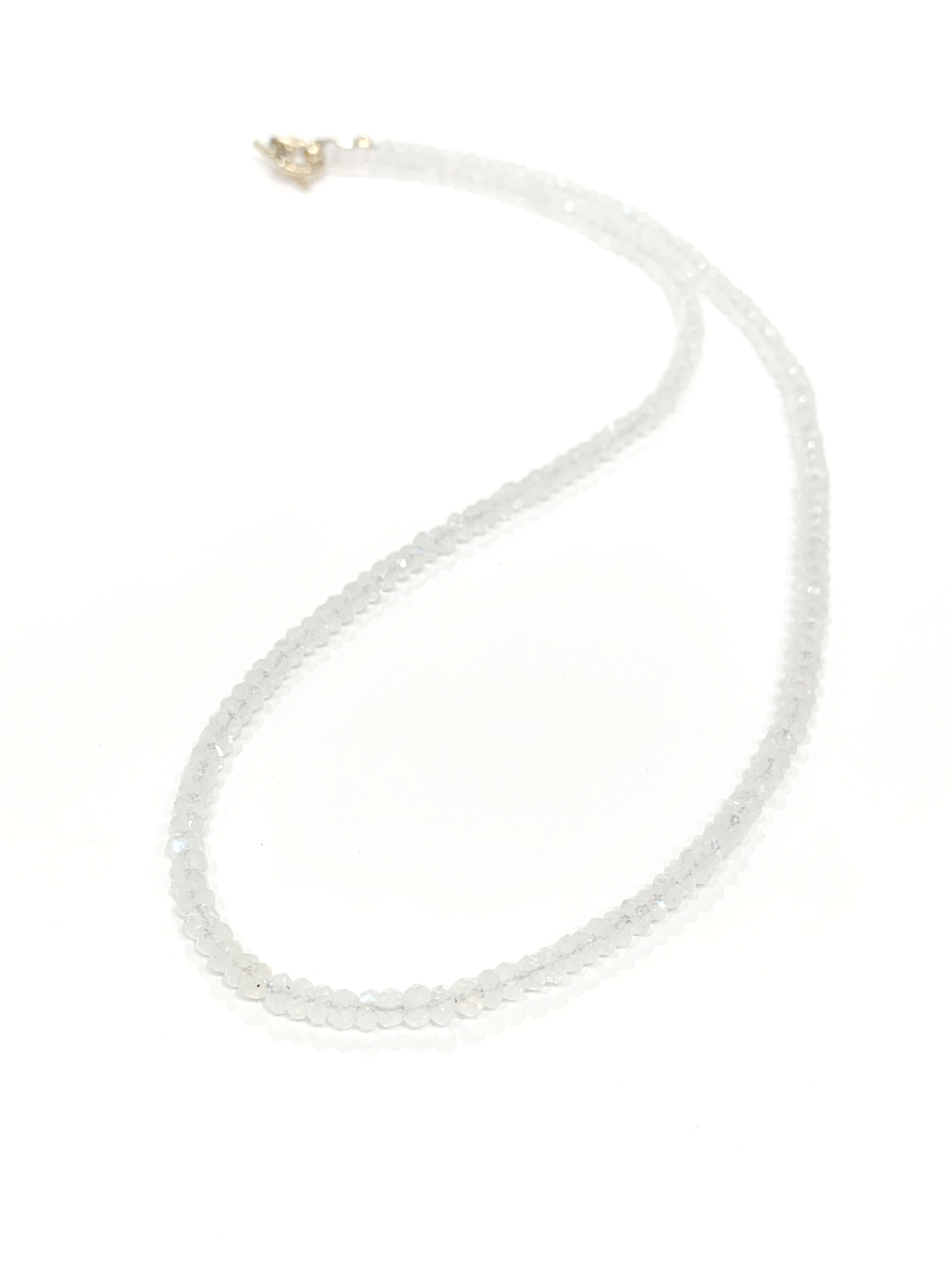 Rainbow Moonstone gemstone necklace, gemstone necklace, Dainty, beaded necklace, bridal jewelry, rainbow moonstone