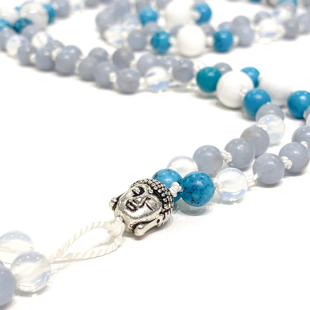 Mala Necklace, Angelite Mala, Turquoise Mala, Opalite Mala, Howlite mala