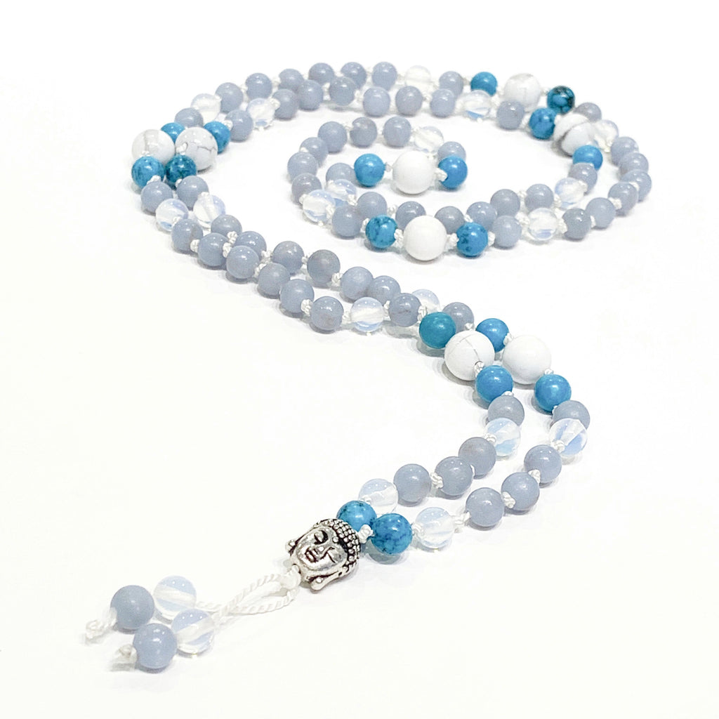 Mala Necklace, Angelite Mala, Turquoise Mala, Opalite Mala, Howlite mala