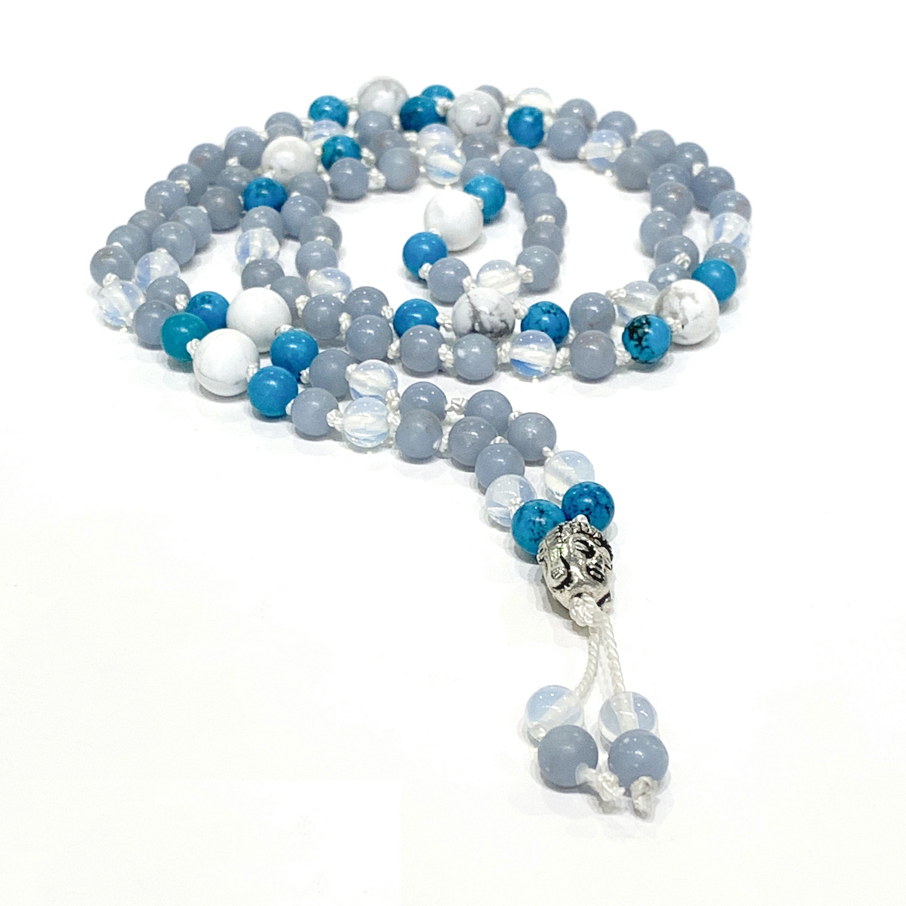 Mala Necklace, Angelite Mala, Turquoise Mala, Opalite Mala, Howlite mala