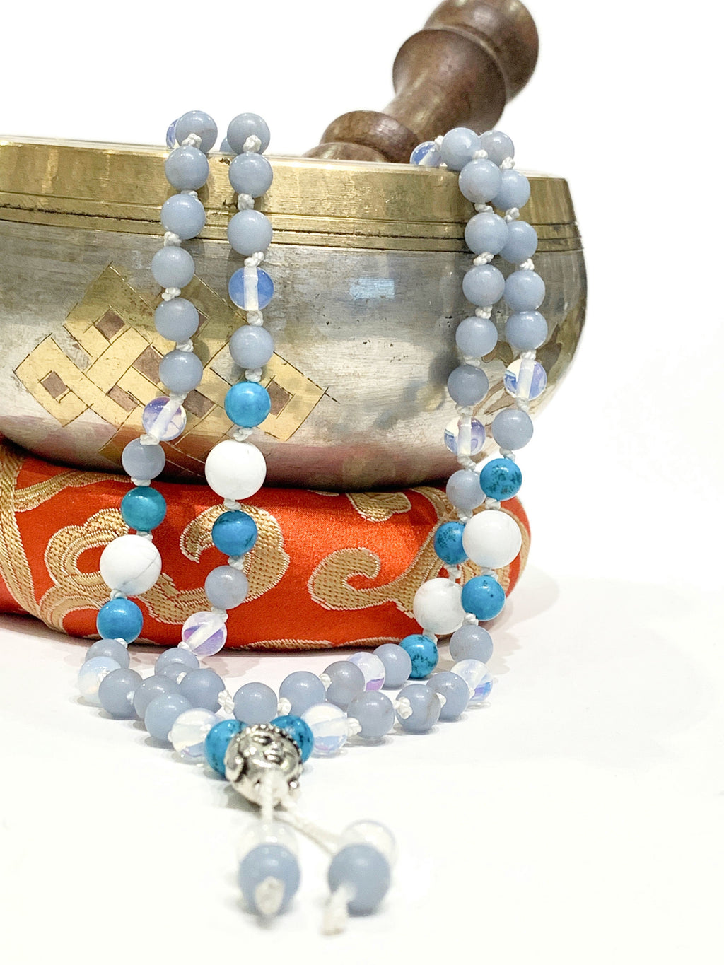 Mala Necklace, Angelite Mala, Turquoise Mala, Opalite Mala, Howlite mala