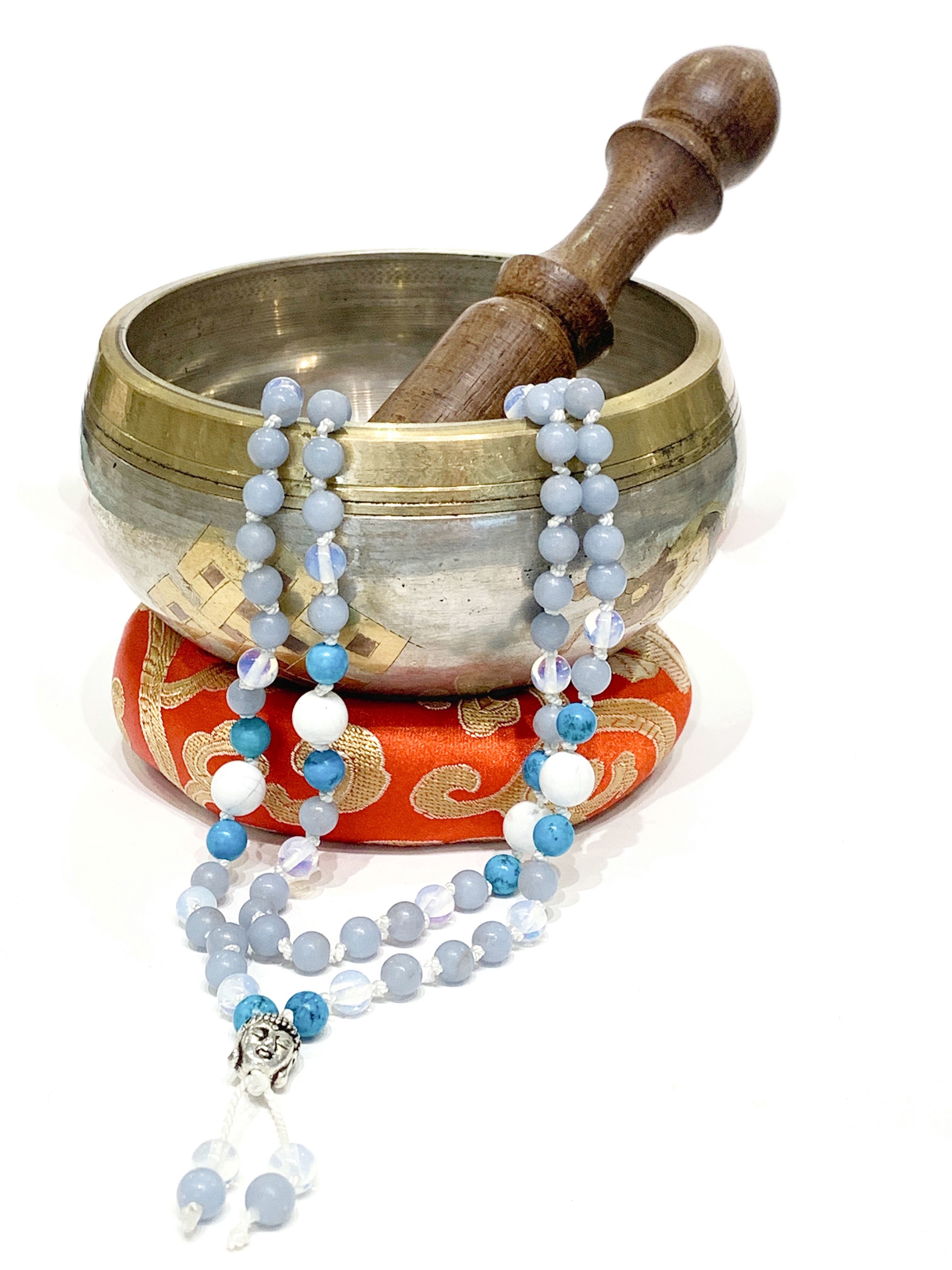 Mala Necklace, Angelite Mala, Turquoise Mala, Opalite Mala, Howlite mala