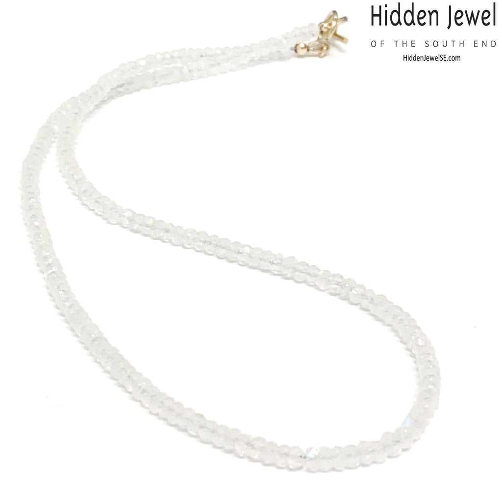 Rainbow Moonstone gemstone necklace, gemstone necklace, Dainty, beaded necklace, bridal jewelry, rainbow moonstone
