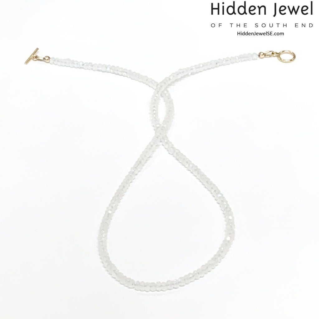 Rainbow Moonstone gemstone necklace, gemstone necklace, Dainty, beaded necklace, bridal jewelry, rainbow moonstone